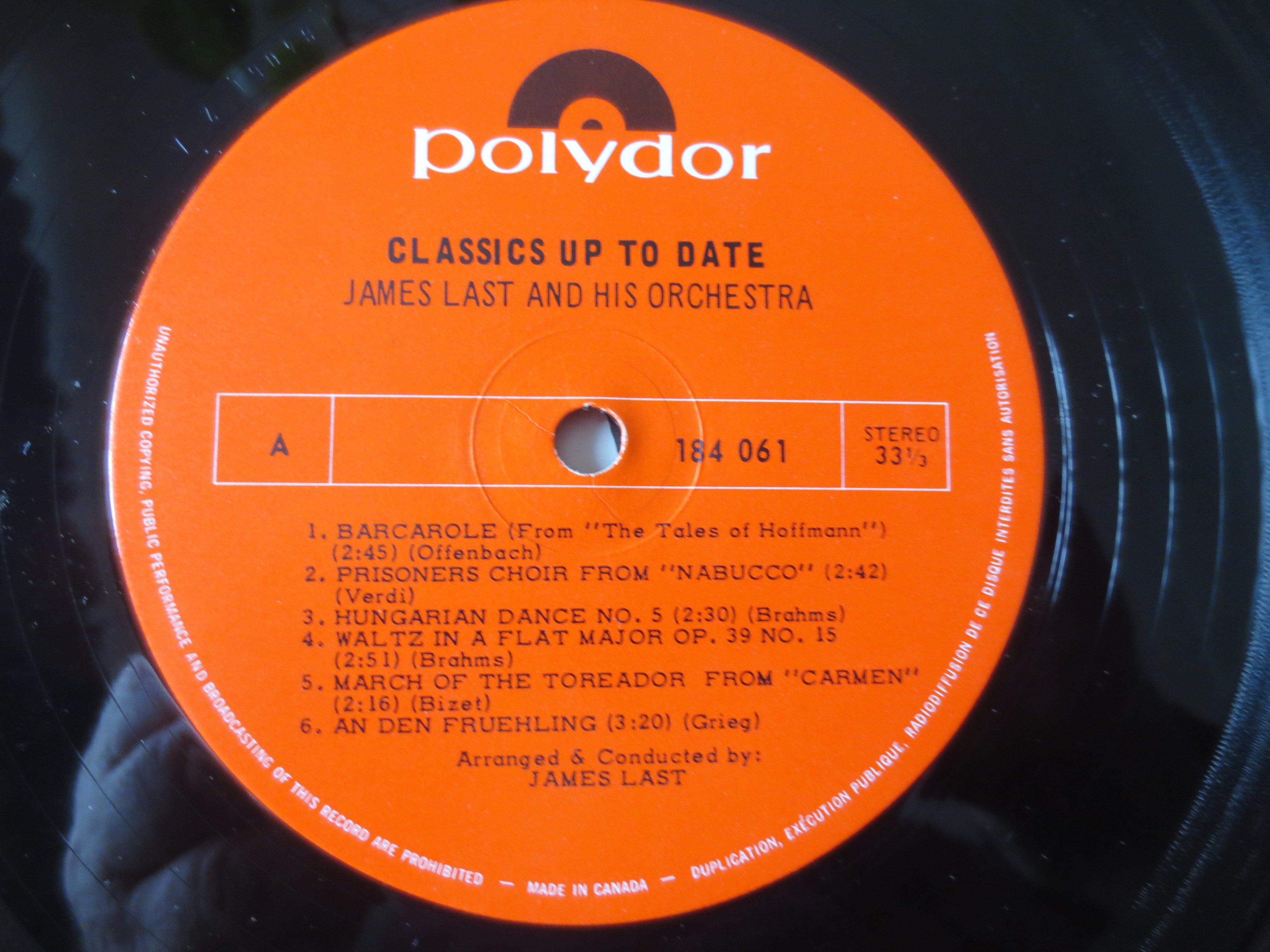 James Last – Classics Up to Date (1966) Vinyl LP