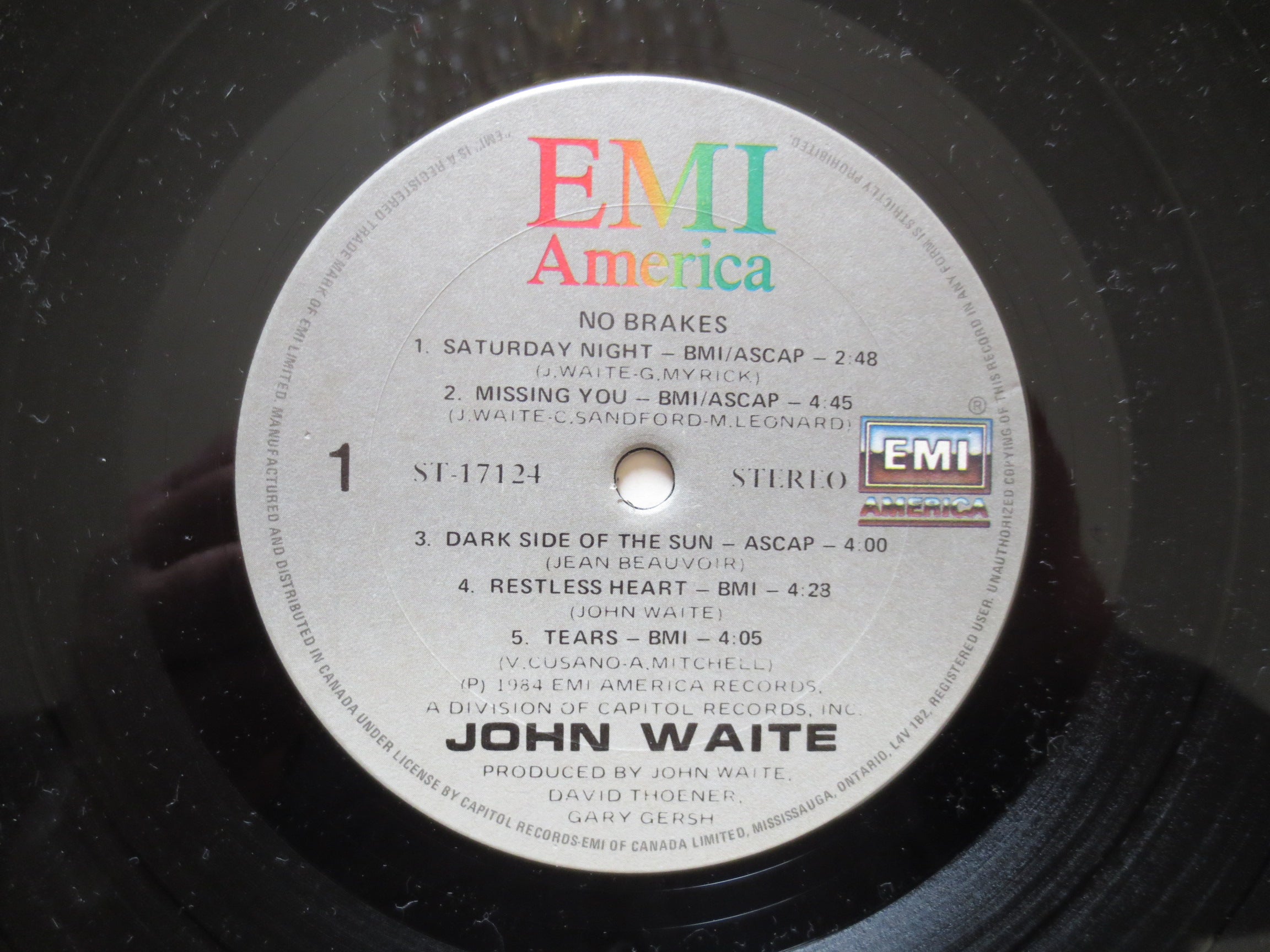 John Waite – No Brakes (1984) Vinyl LP