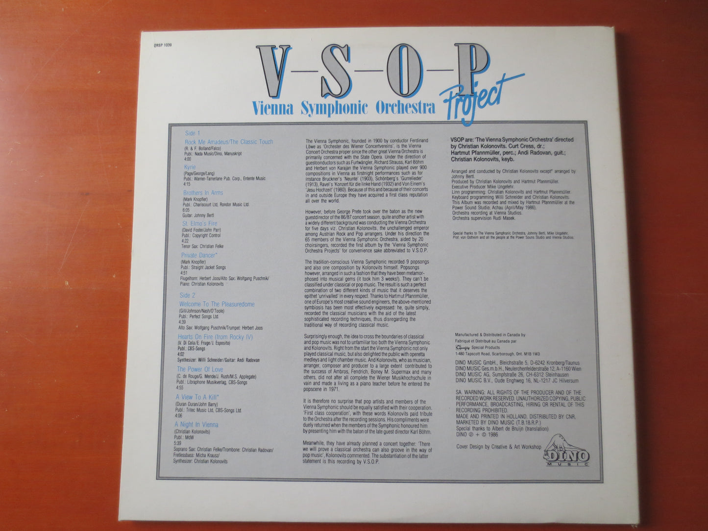 VIENNA SYMPHONIC, ORCHESTRA, Classical Album, Classical Music Lp, Classical Records, Orchestra Records, Lps,1986 Records