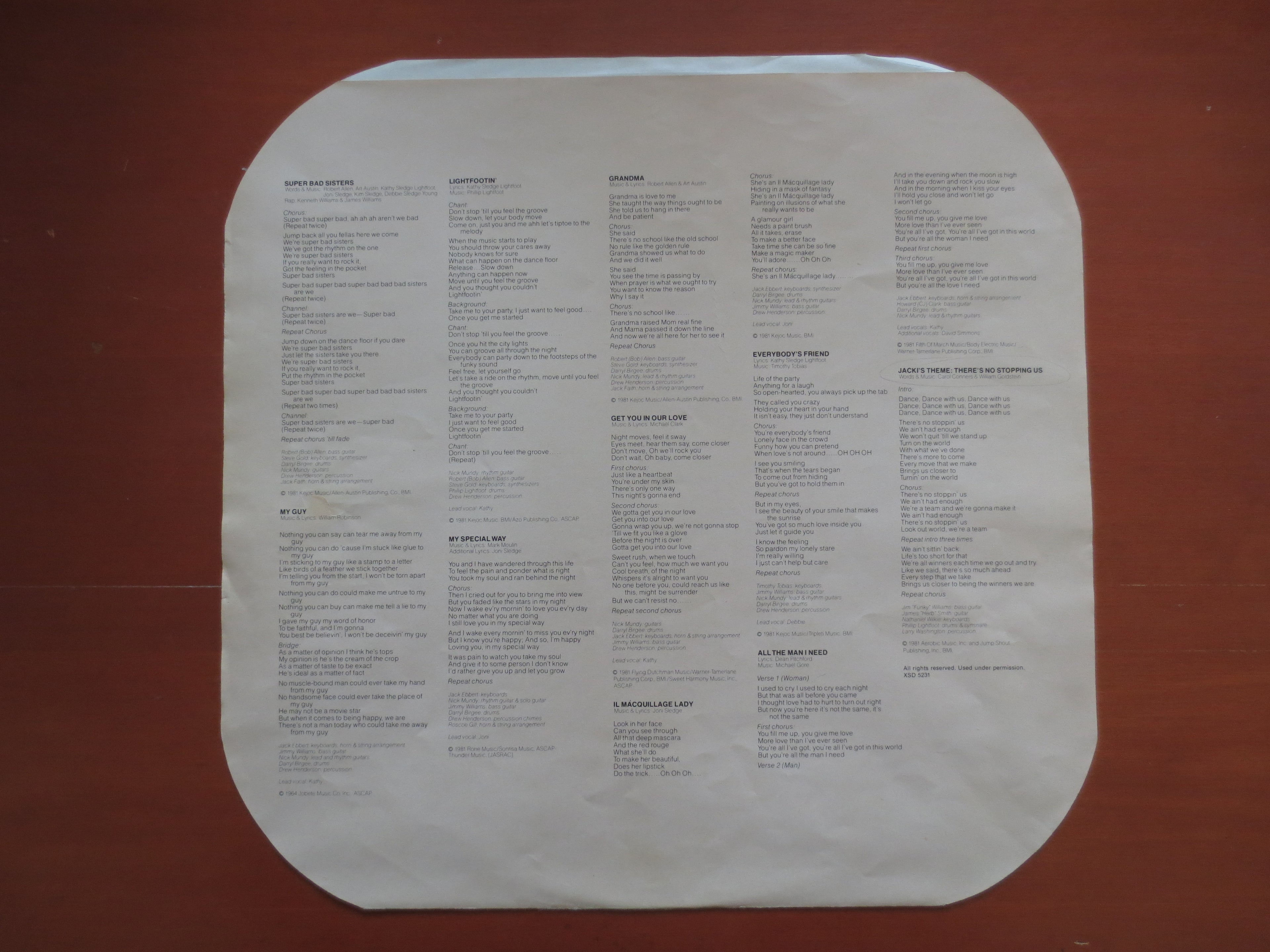 Sister Sledge – The Sisters (1982) Vinyl LP