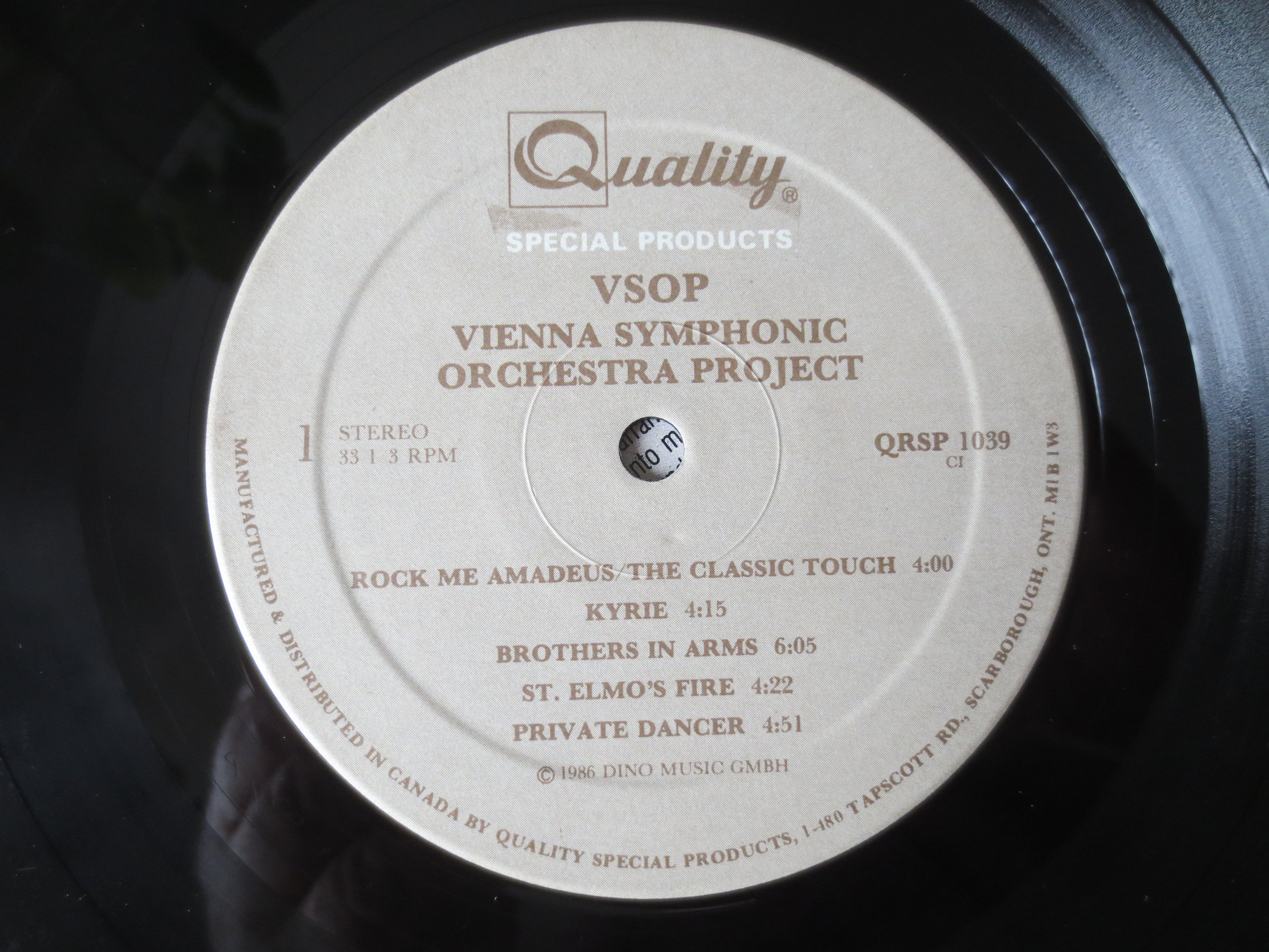 Vienna Symphonic Orchestra – VSOP (1986) Vinyl LP