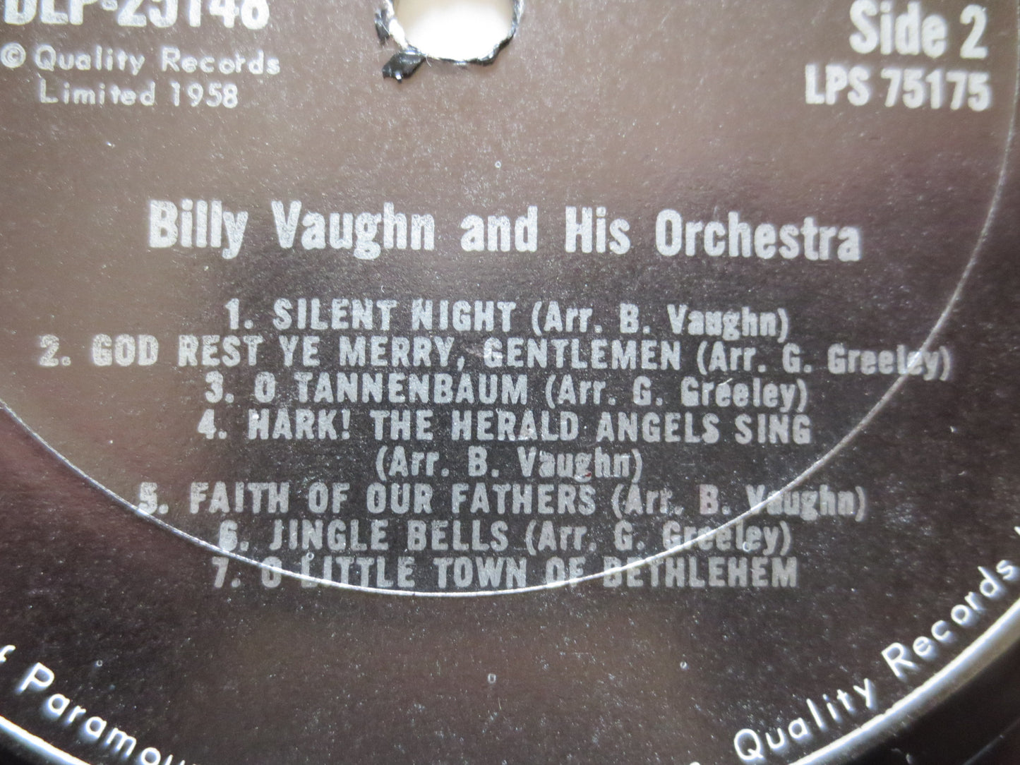 BILLY VAUGHN, CHRISTMAS Album, Christmas Songs, Christmas Record, Christmas Vinyl, Christmas Lp, Vintage Vinyl, 1958 Records