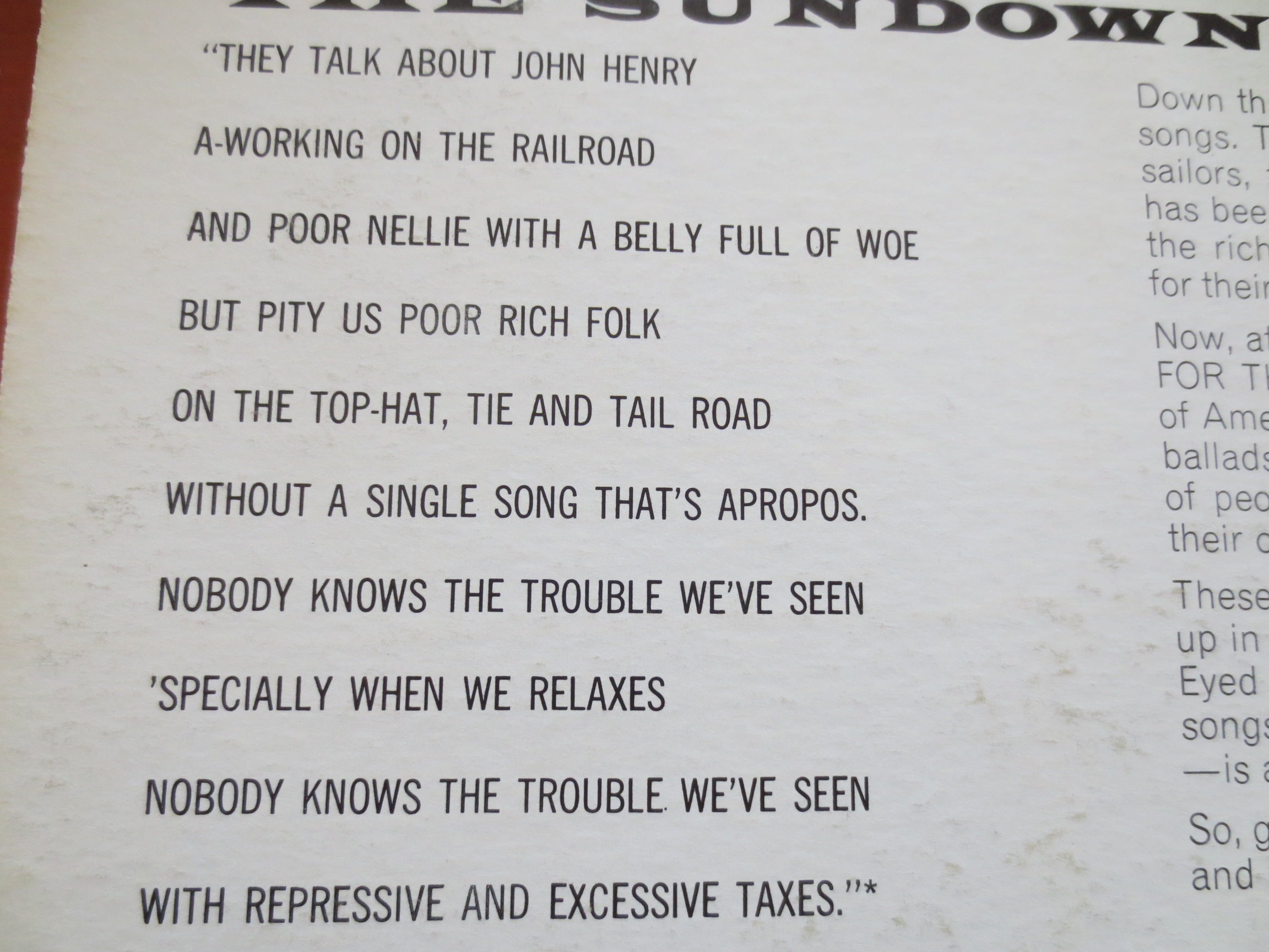 The Sundowners – The Sundowners (1962) Vinyl LP