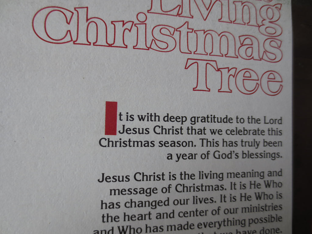 Dr. Jerry Falwell – The Living Christmas Tree (1973) Vinyl LP