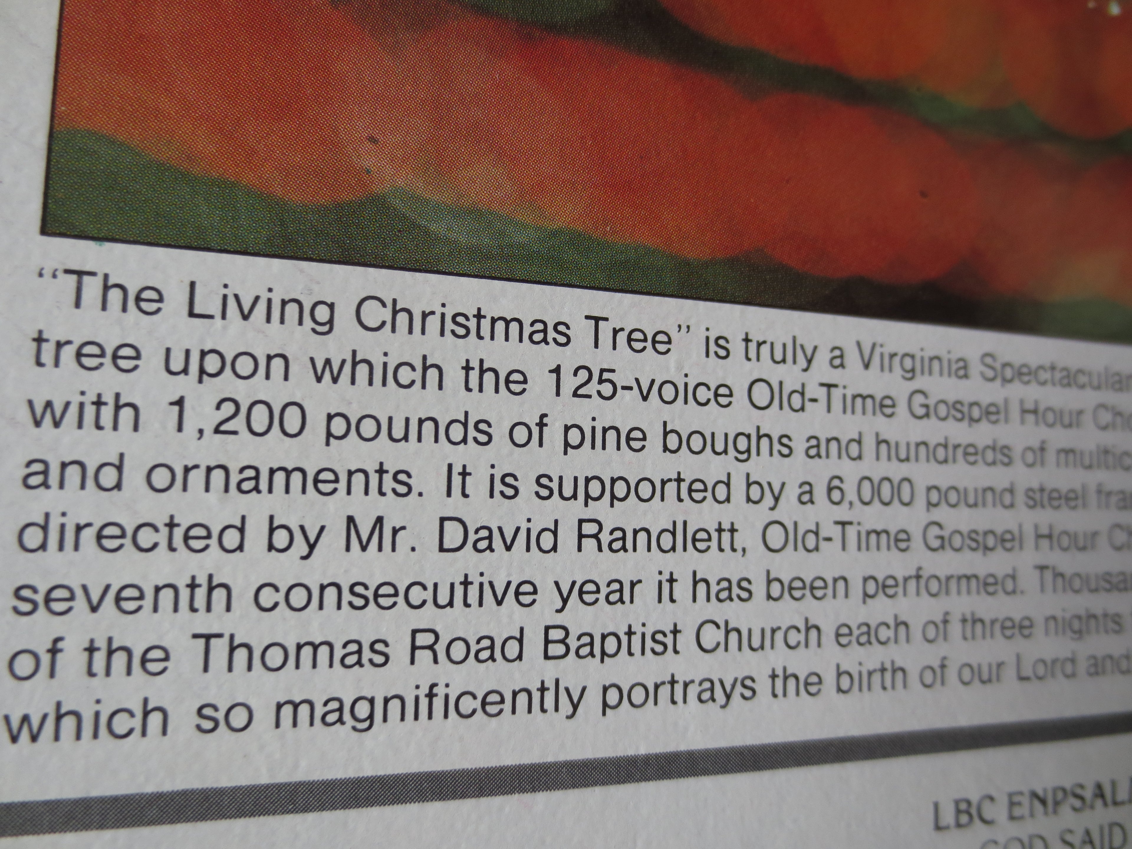 Dr. Jerry Falwell – The Living Christmas Tree (1973) Vinyl LP