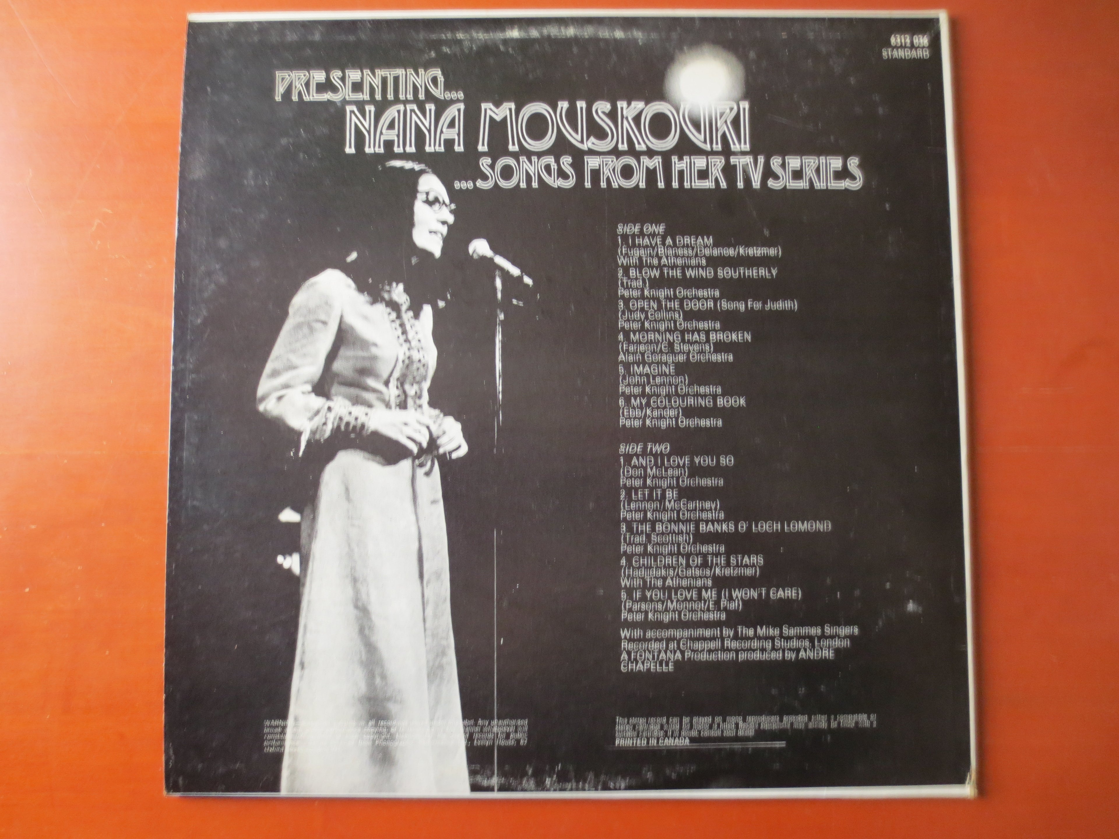 Nana Mouskouri – Songs from Her TV Series (1974) Vinyl LP