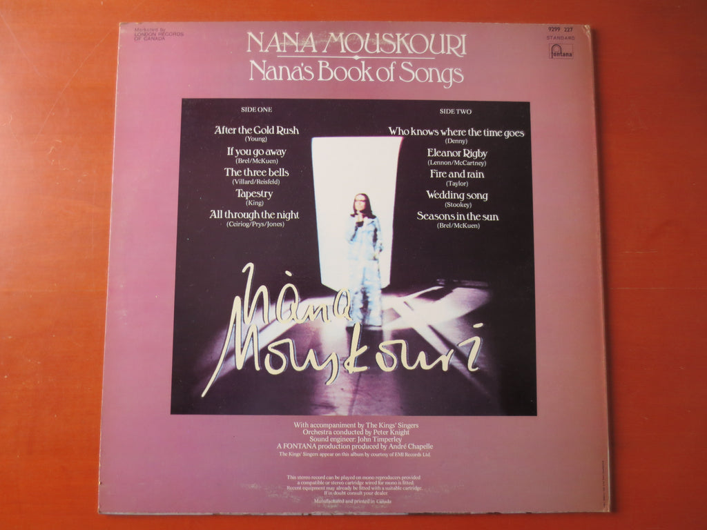 Nana Mouskouri – Nana's Book of Songs (1974) Vinyl LP