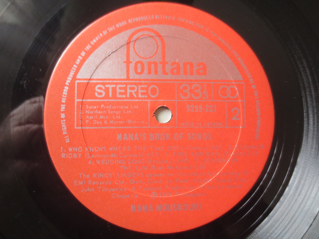 Nana Mouskouri – Nana's Book of Songs (1974) Vinyl LP