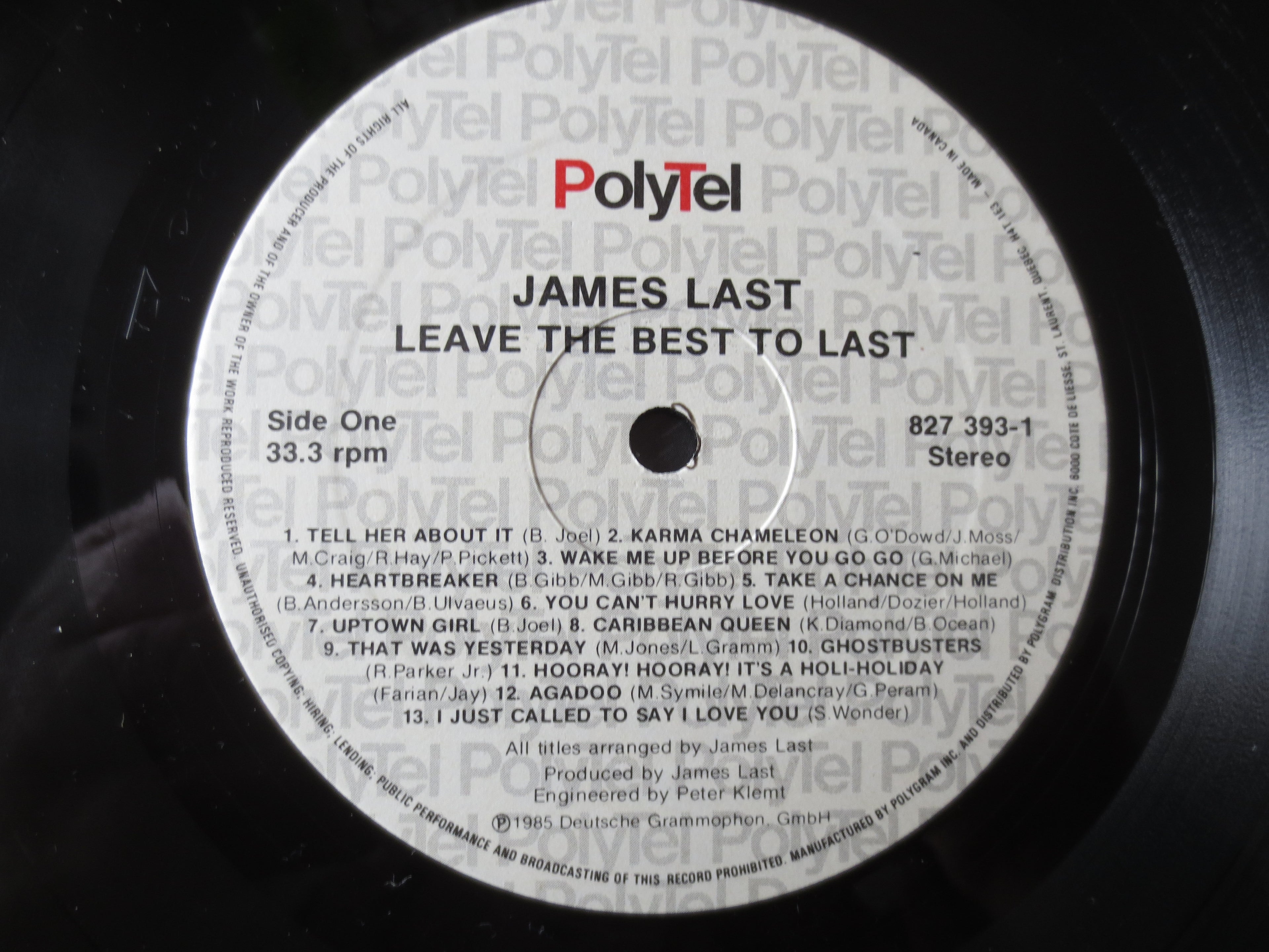 James Last – Leave the Best to Last (1985) Vinyl LP