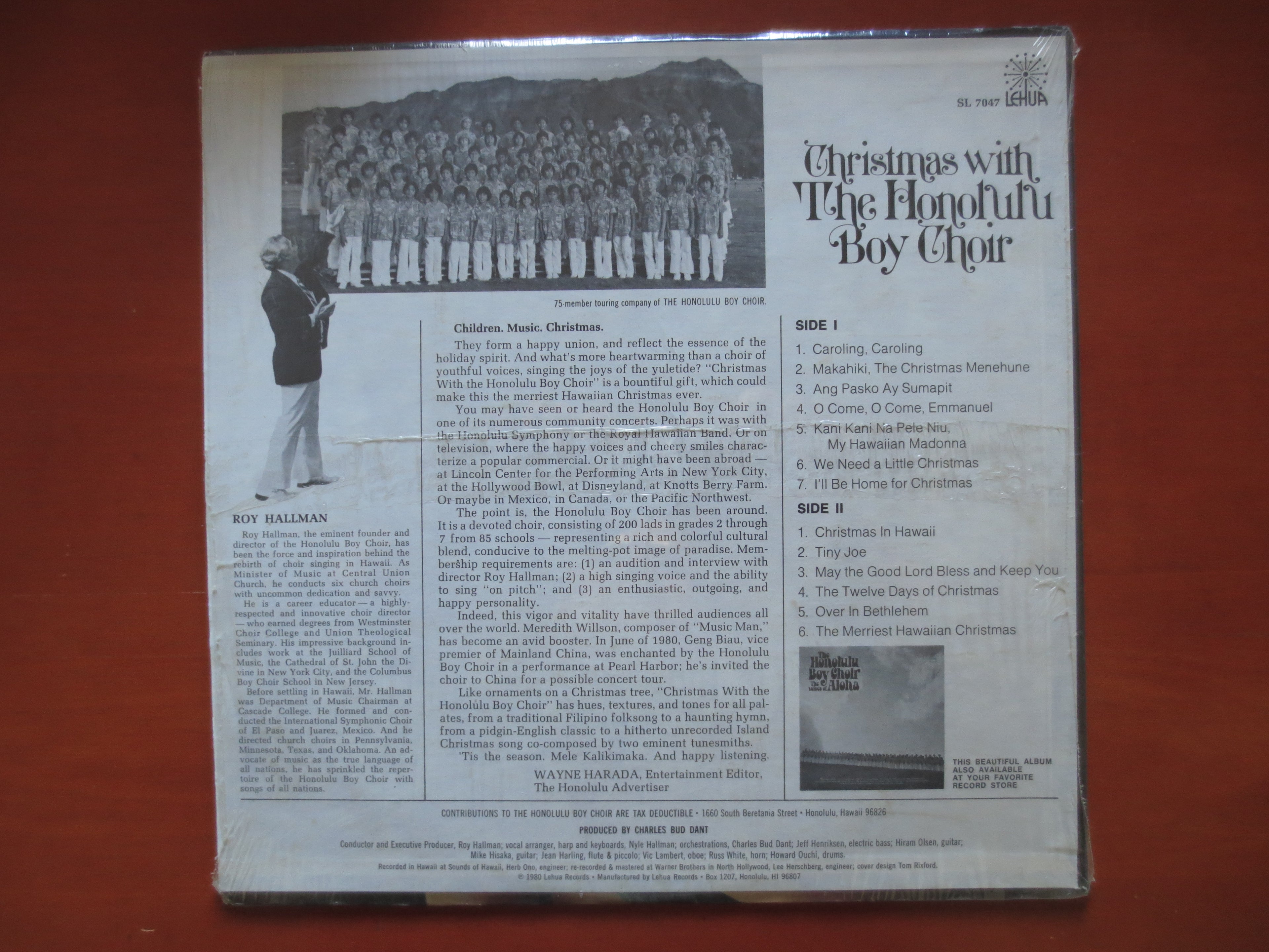 Honolulu Boy Choir – Christmas with the Honolulu Boy Choir (1980) Vinyl LP
