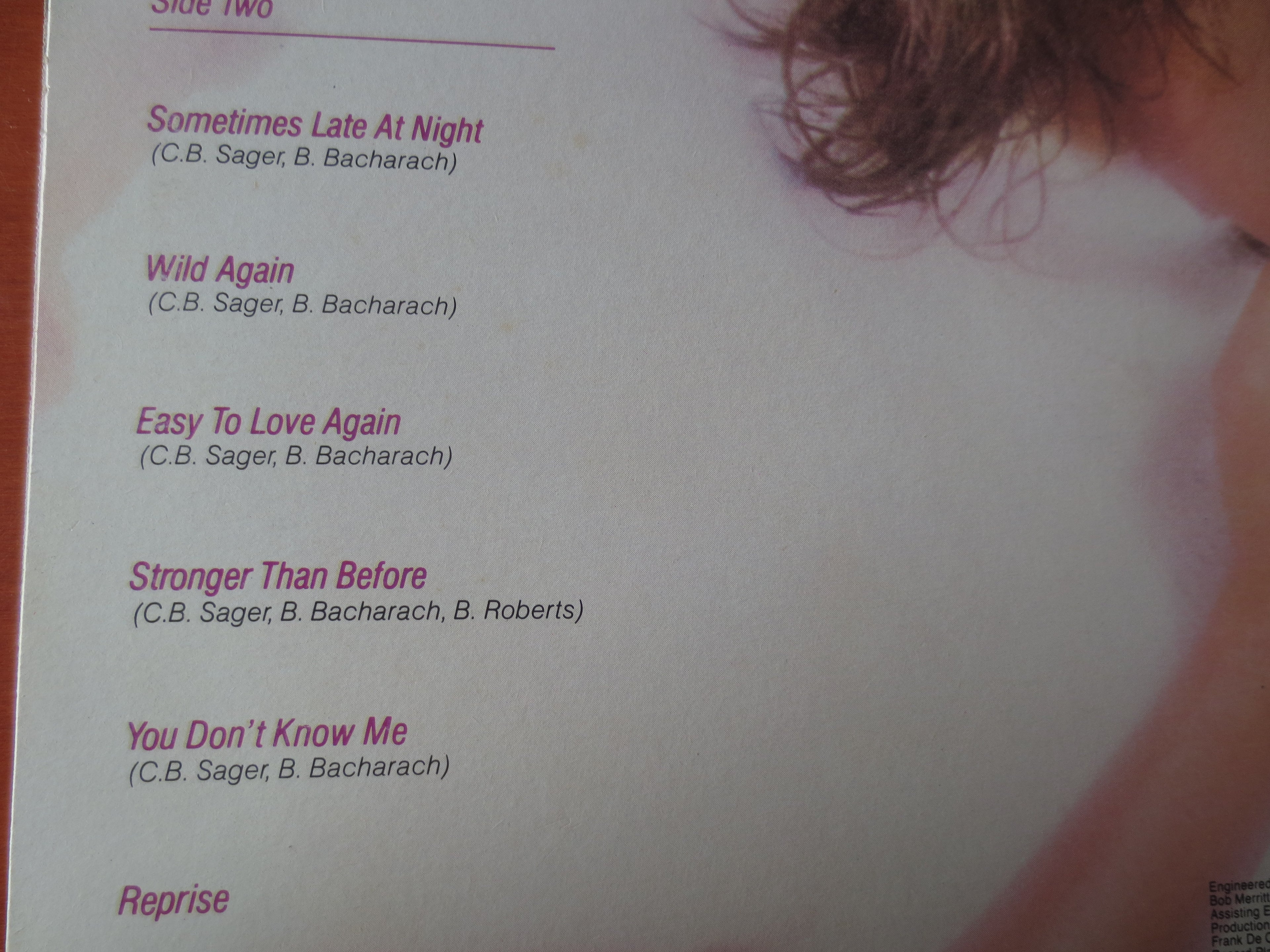 Carole Bayer Sager – Sometimes Late at Night (1981) Vinyl LP