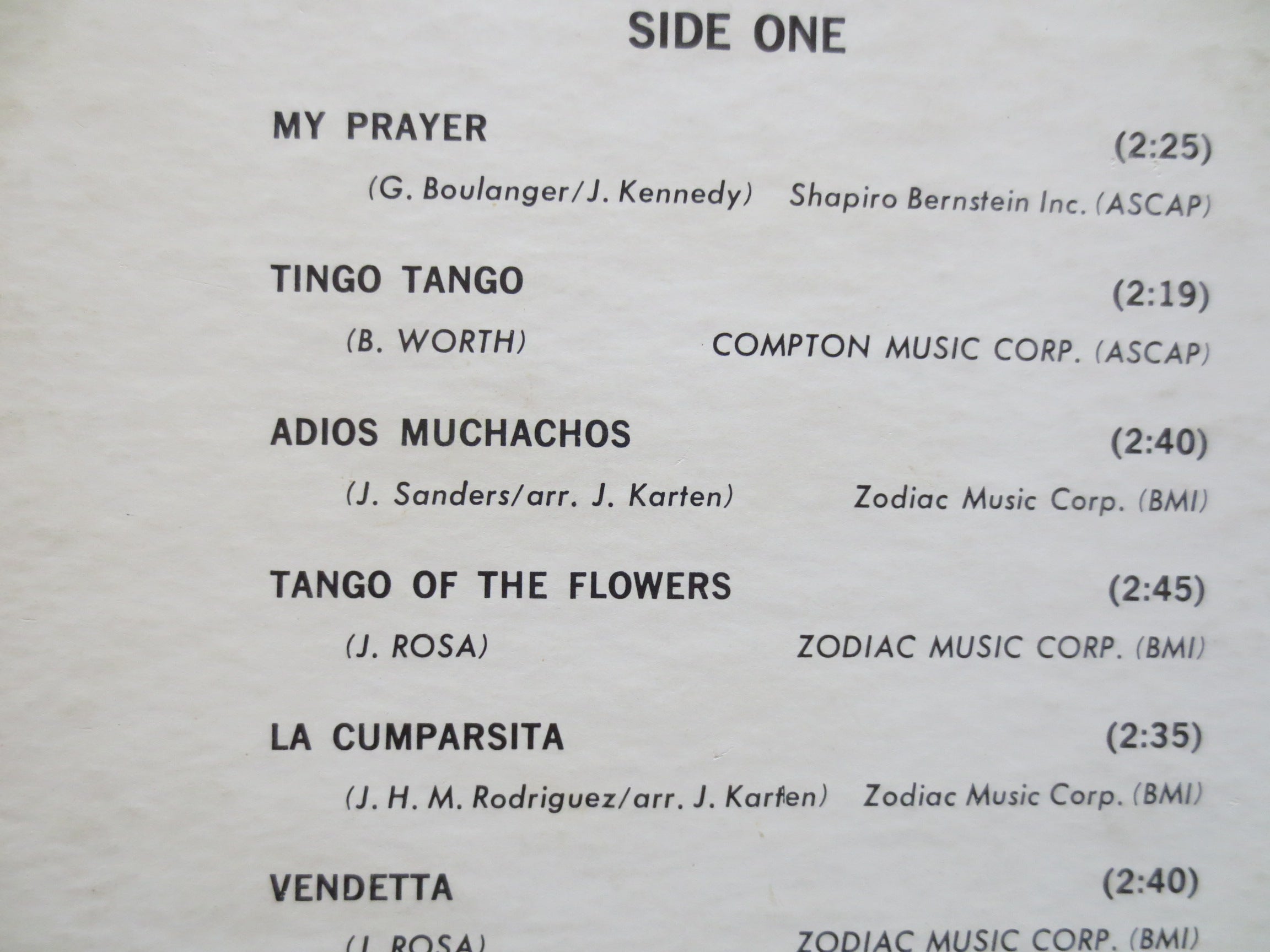 Roland Palette – Invitation to Tango (1960) Vinyl LP