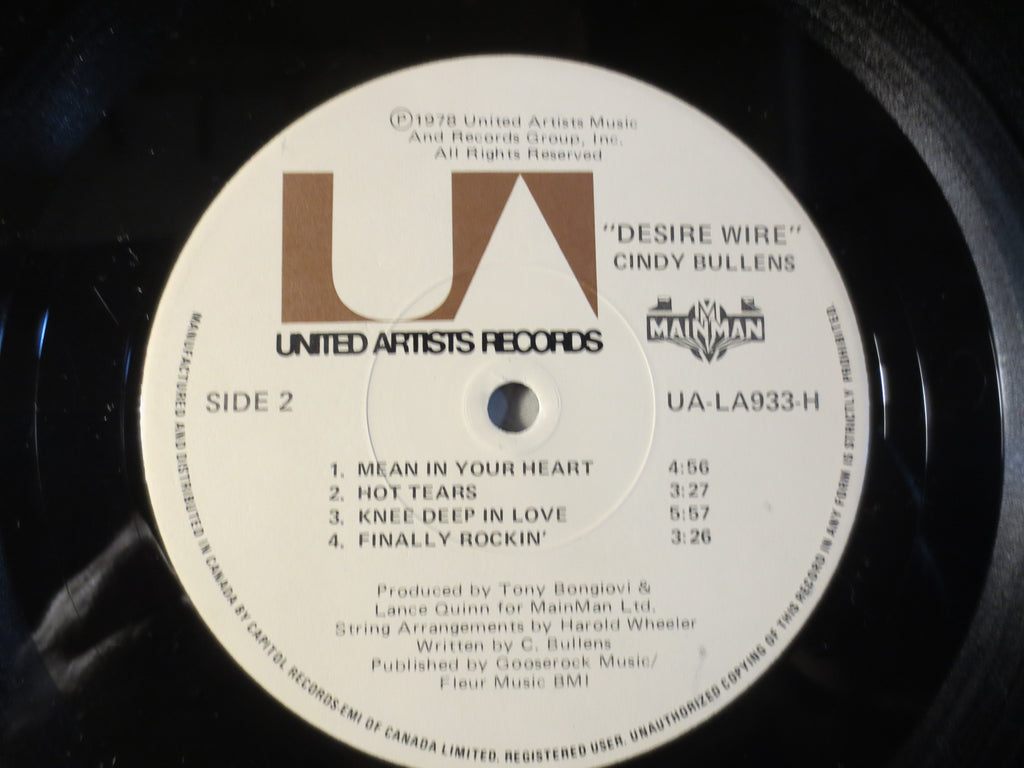 Cindy Bullens – Desire Wire (1978) Vinyl LP