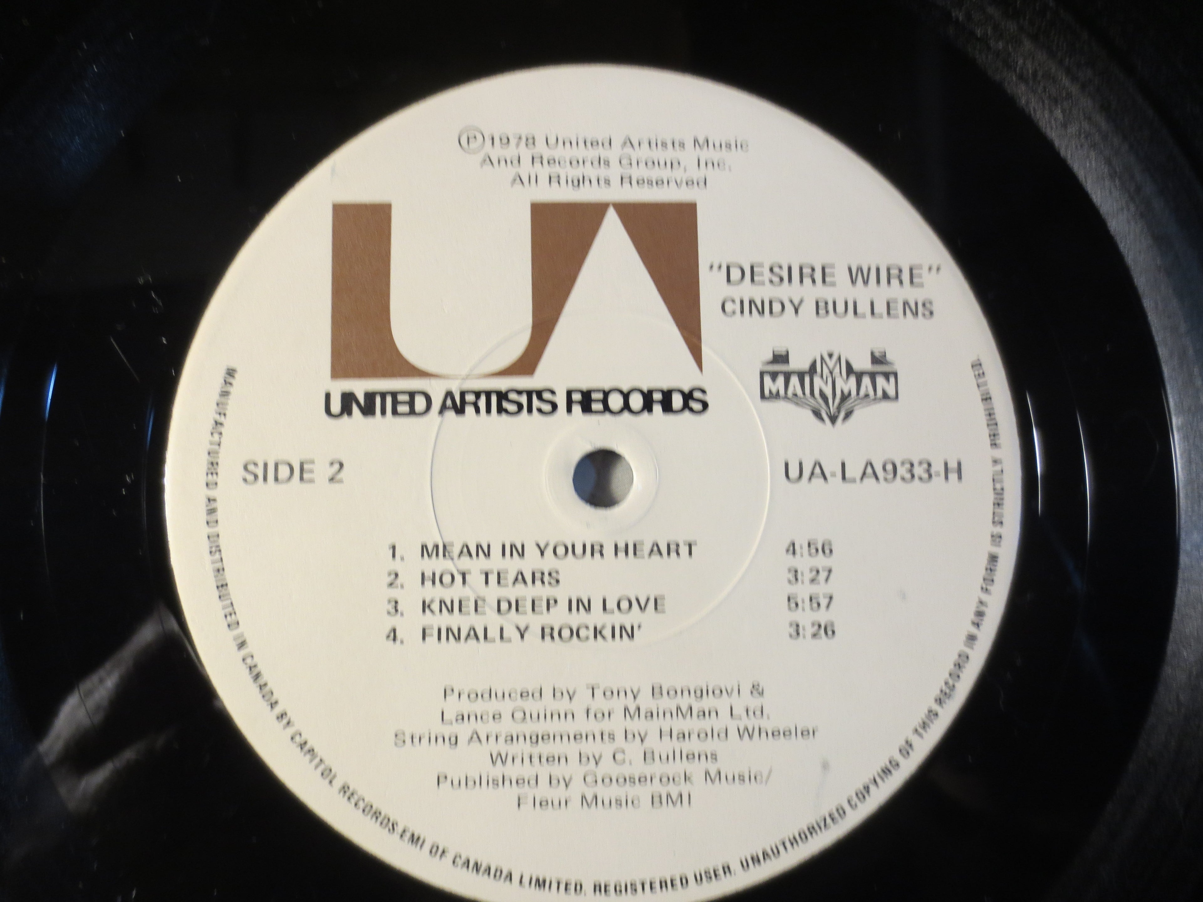 Cindy Bullens – Desire Wire (1978) Vinyl LP
