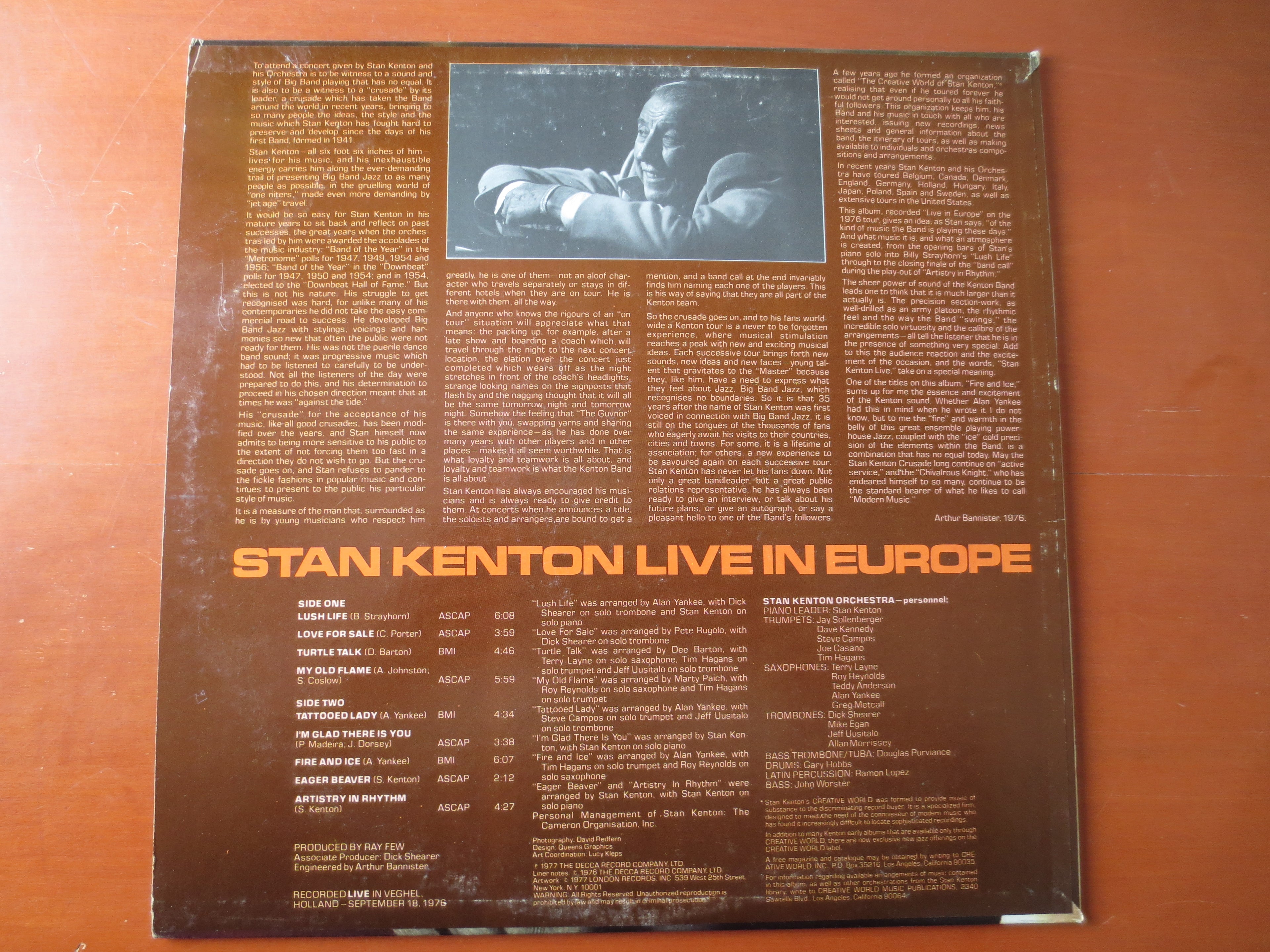 Stan Kenton – Live in Europe (1976) Vinyl LP