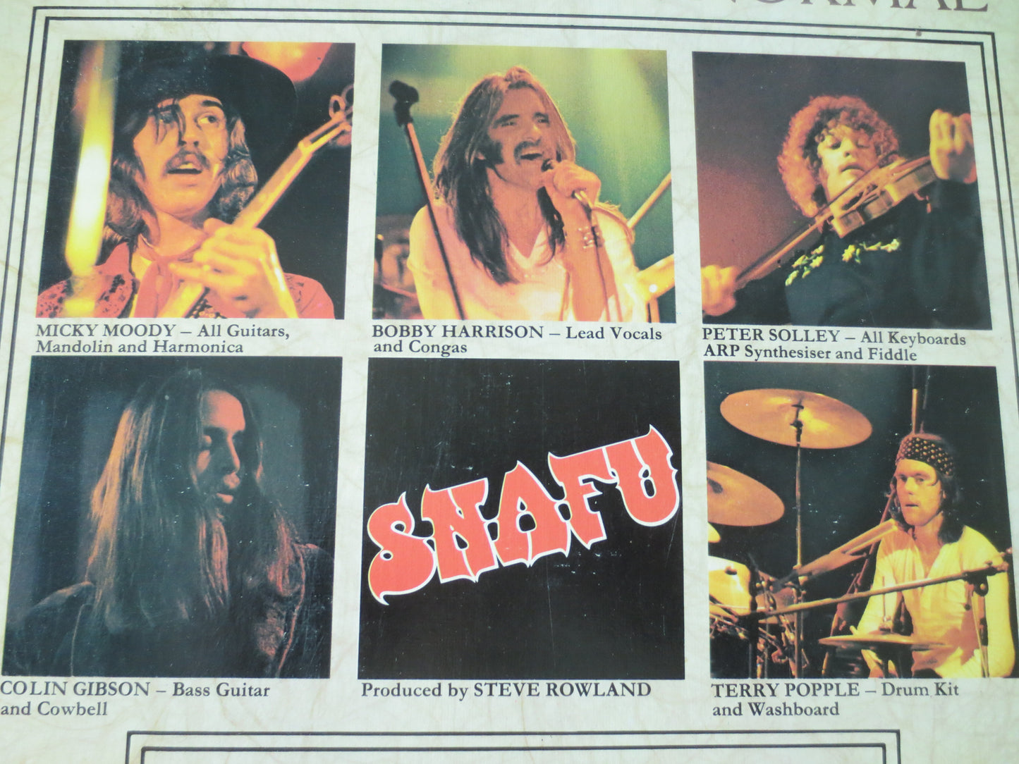 SNAFU, SITUATION NORMAL, Snafu Lps, Snafu Records, Snafu Albums, Snafu Vinyl, Classic Rock lps, Rock Albums, 1974 Record