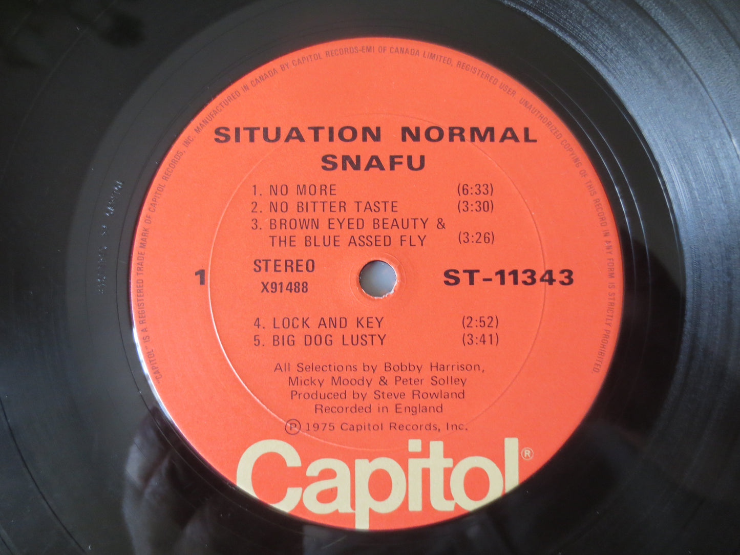 SNAFU, SITUATION NORMAL, Snafu Lps, Snafu Records, Snafu Albums, Snafu Vinyl, Classic Rock lps, Rock Albums, 1974 Record