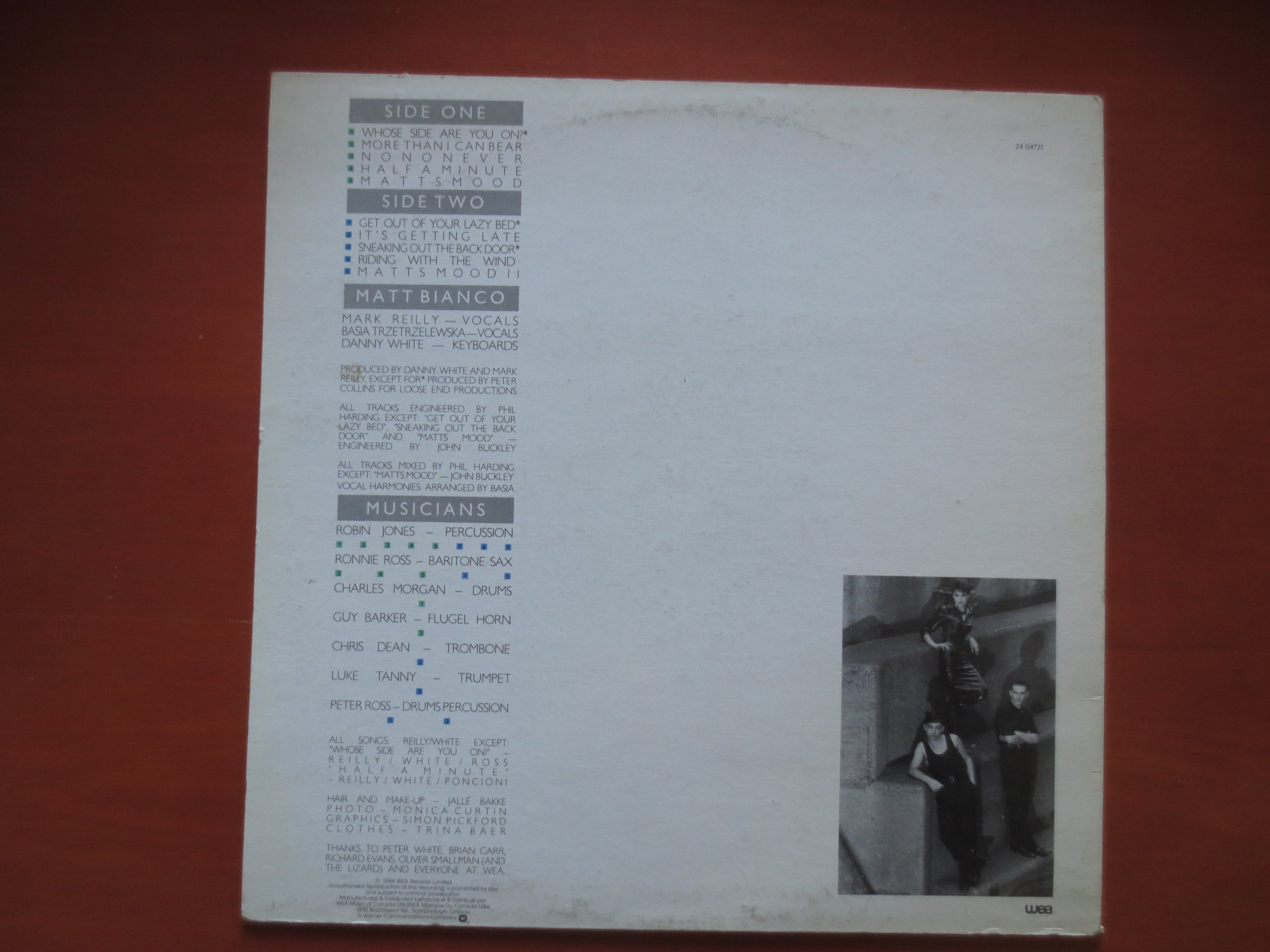 Matt Bianco – Whose Side Are You On (1984) Vinyl LP