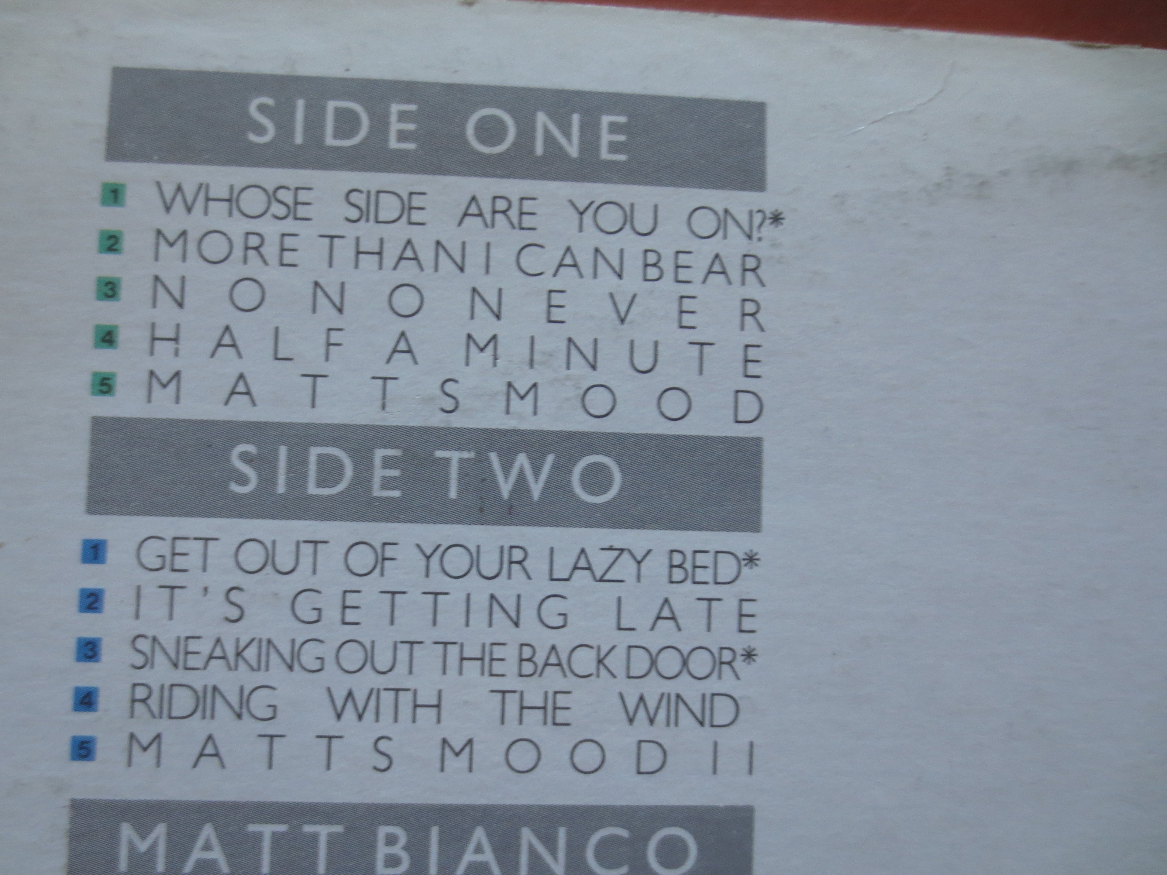 Matt Bianco – Whose Side Are You On (1984) Vinyl LP
