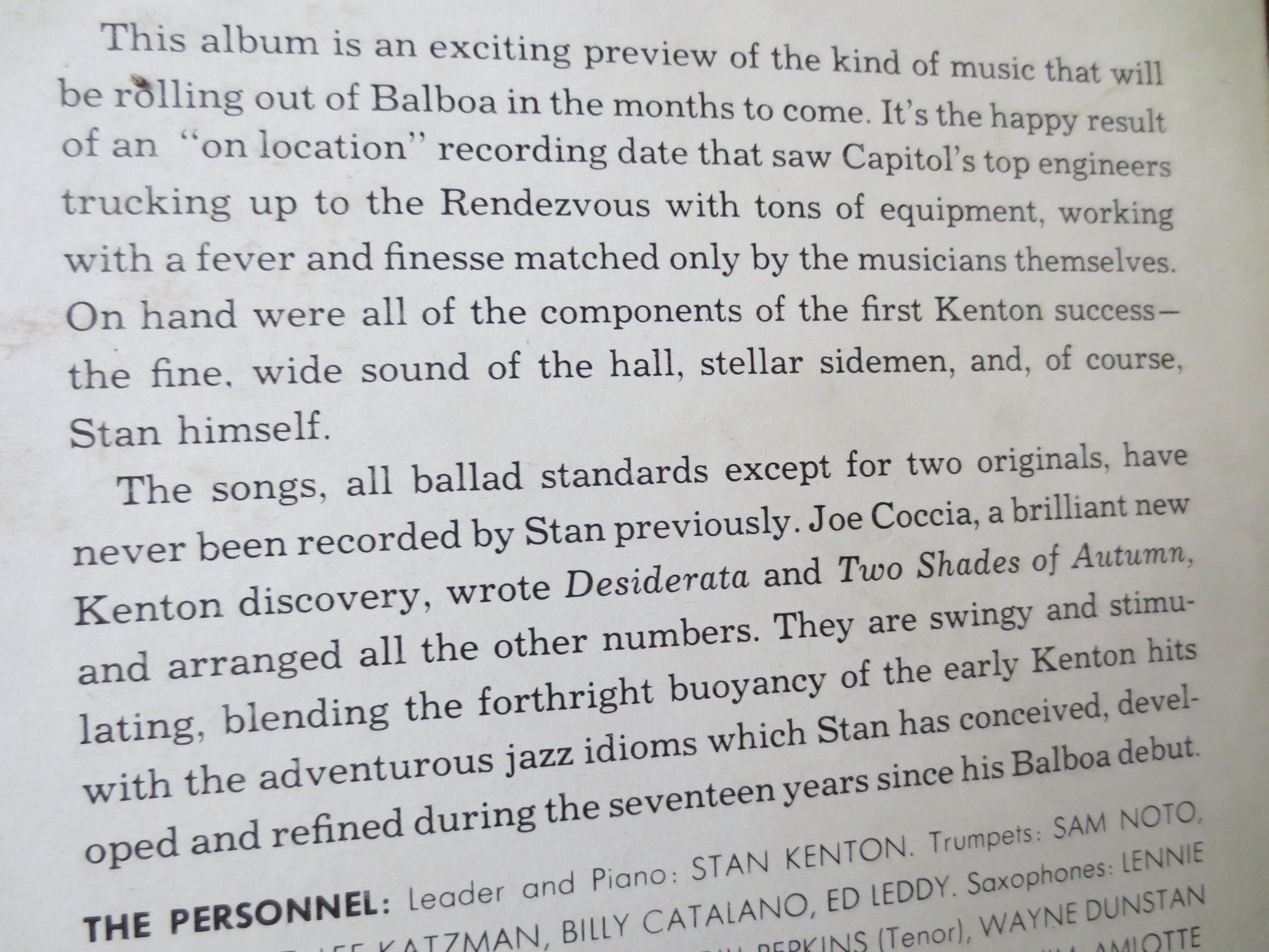 Stan Kenton – Rendezvous with Kenton (1958) Vinyl LP