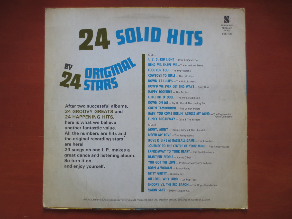 24 Solid Hits by 24 Original Artists (1969) Vinyl LP