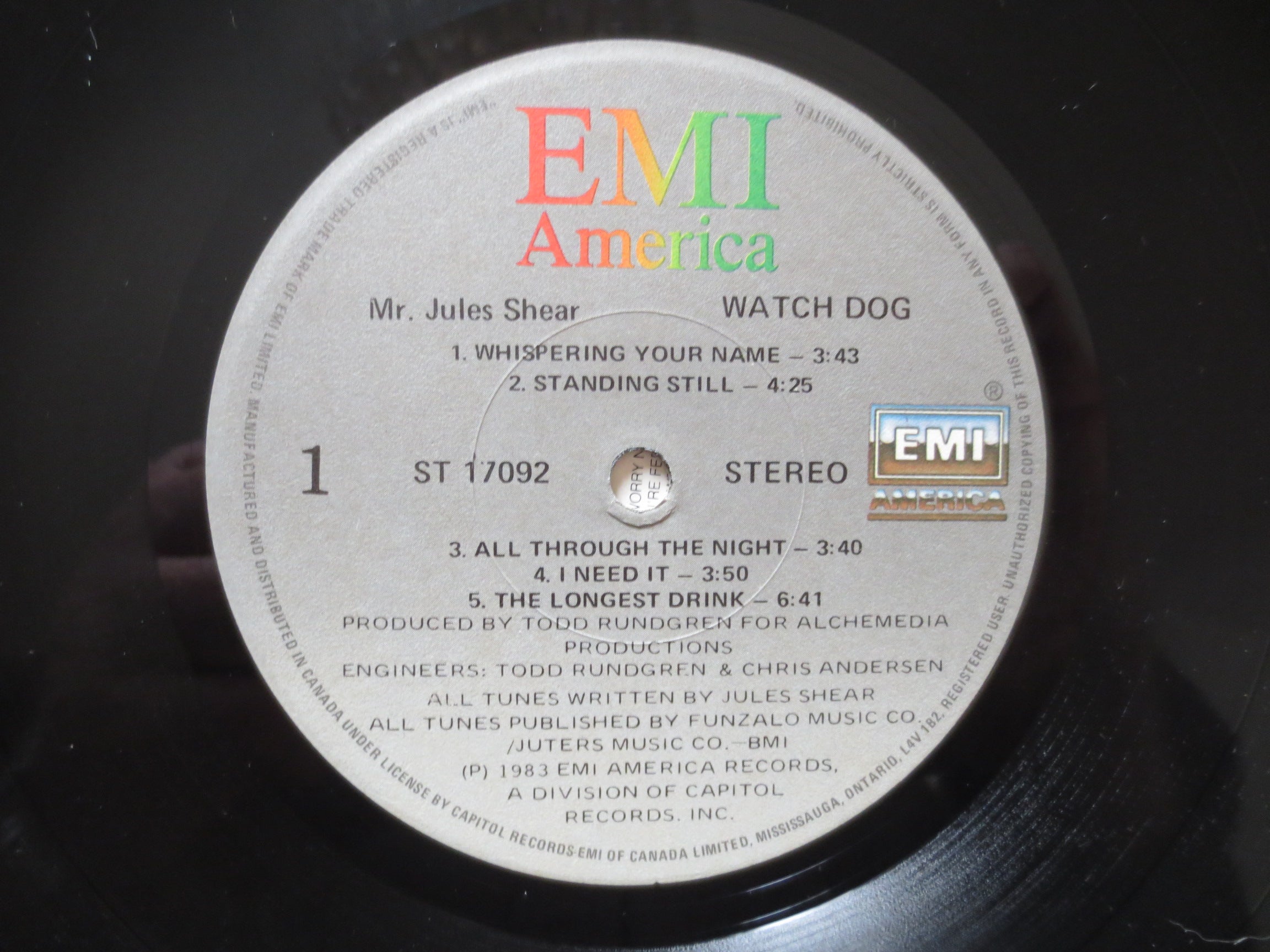 Jules Shear – Watch Dog (1983) [Vinyl LP]