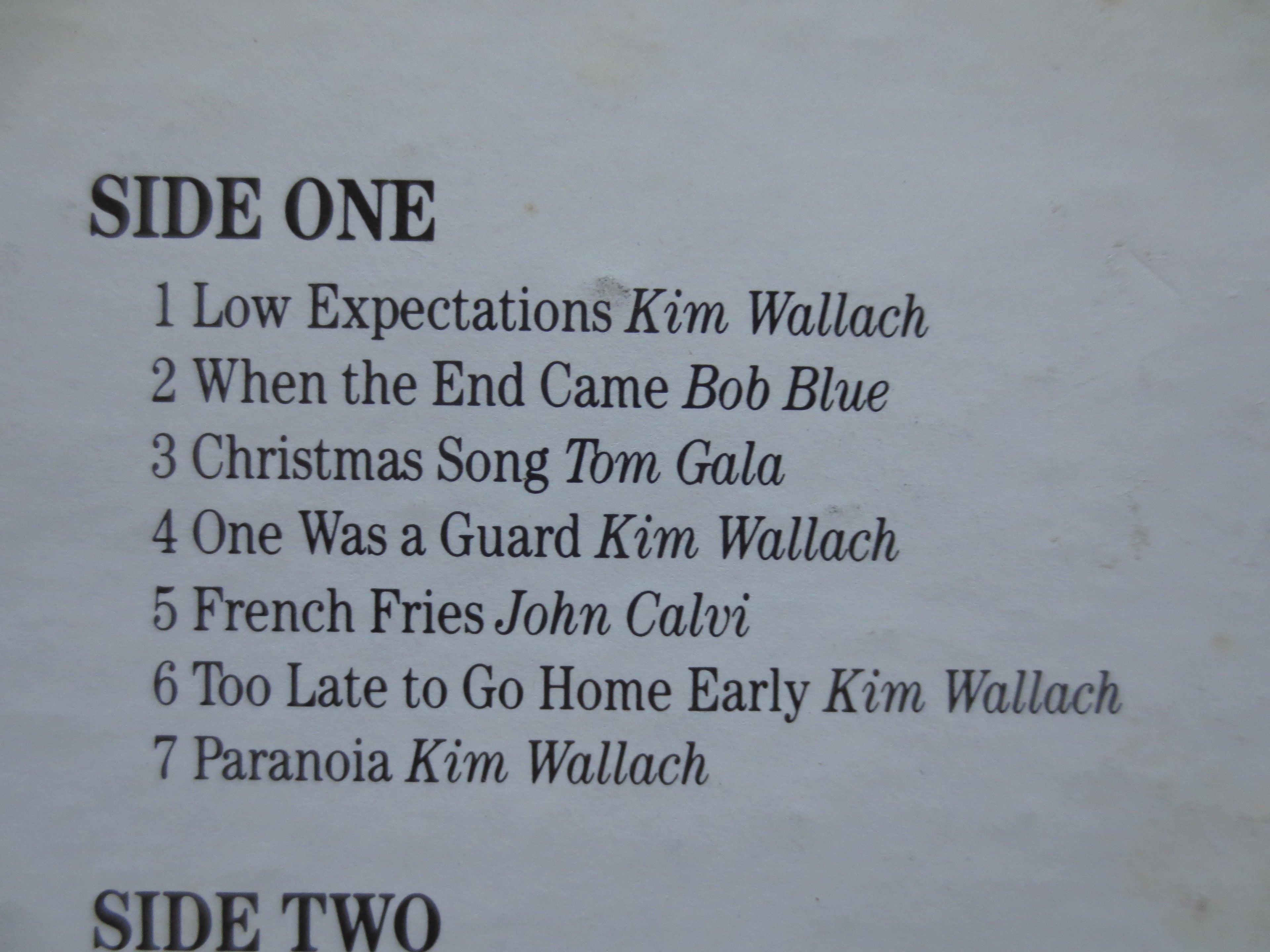 Kim Wallach – Paddle on the Rahway (1985) Vinyl LP