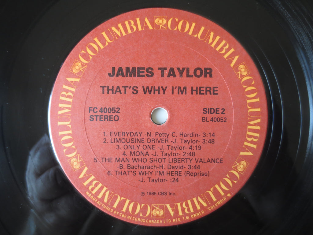 James Taylor – That's Why I'm Here (1985) Vinyl LP