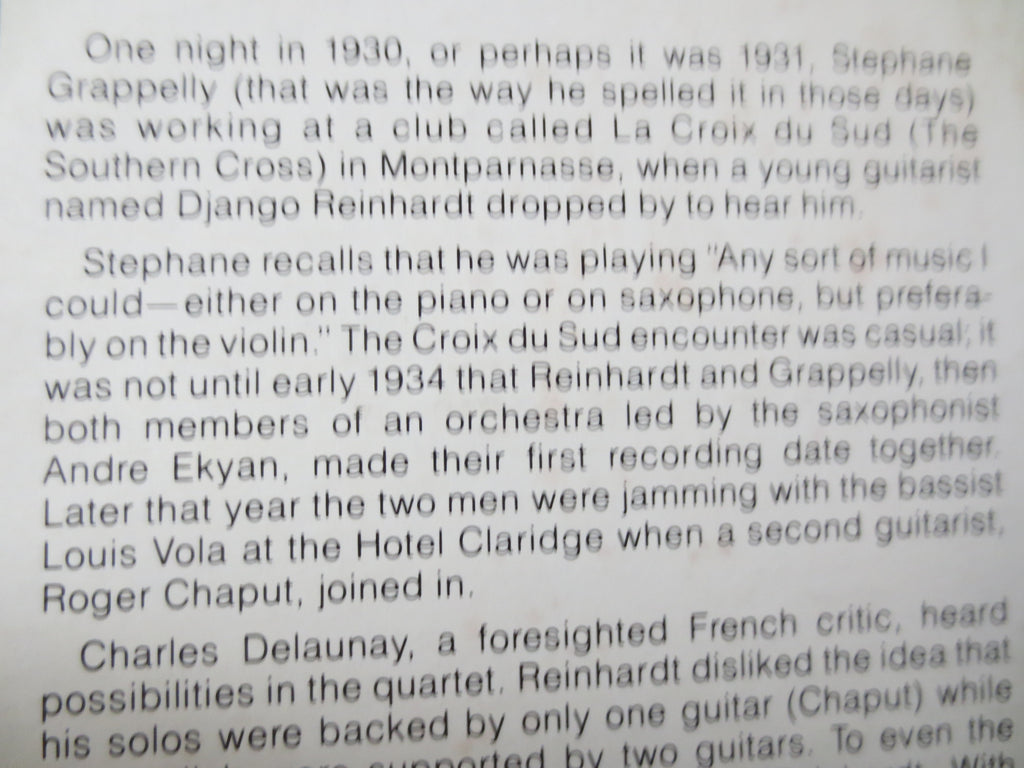 Stéphane Grappelli – At the Winery (1981) Vinyl LP