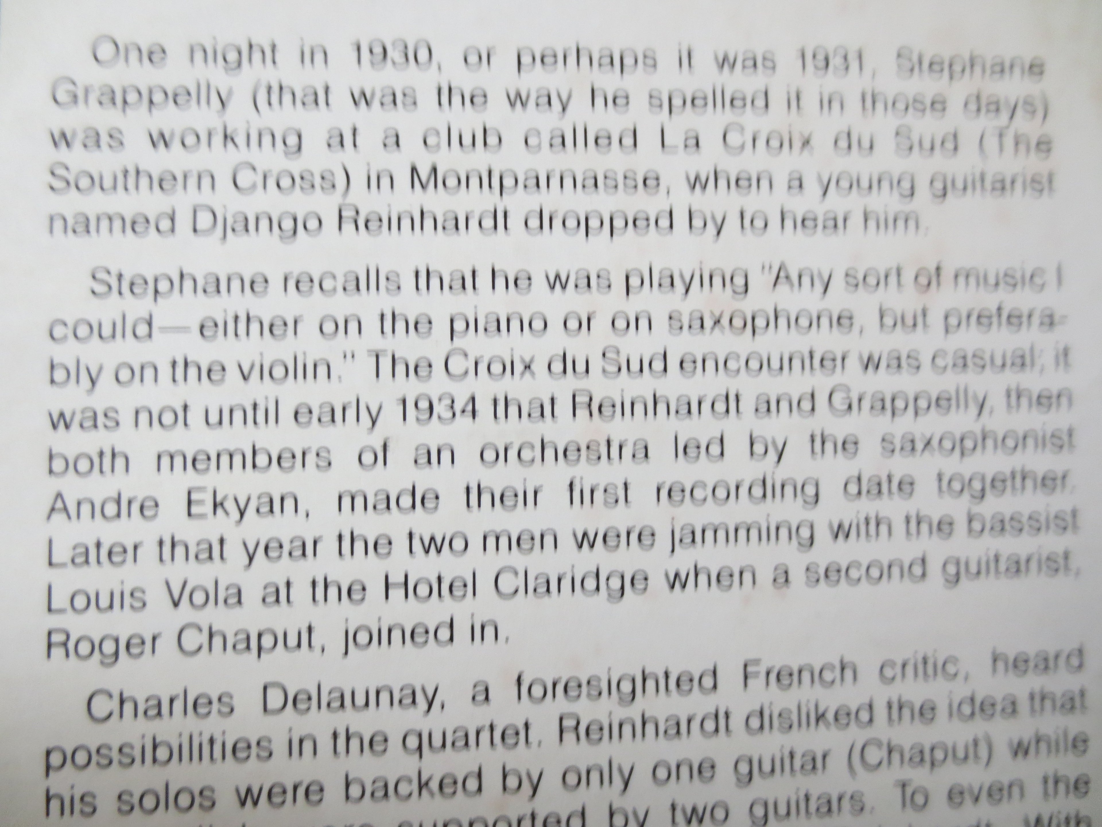 Stéphane Grappelli – At the Winery (1981) Vinyl LP