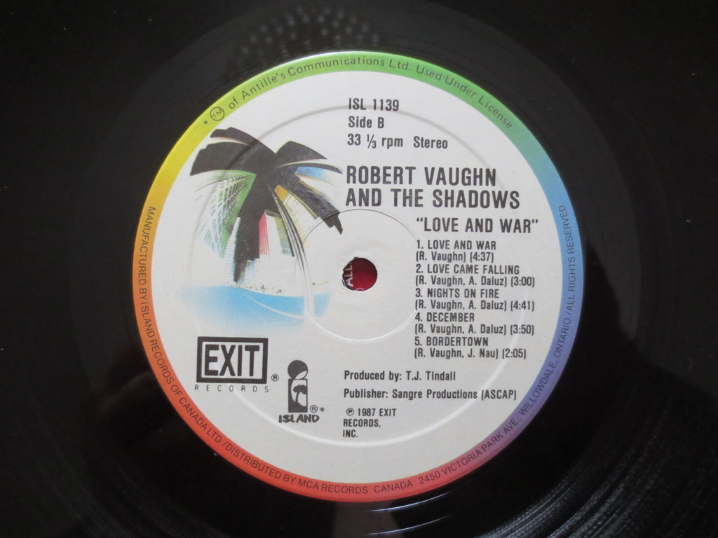 Robert Vaughn & the Shadows – Love and War (1987) Vinyl LP