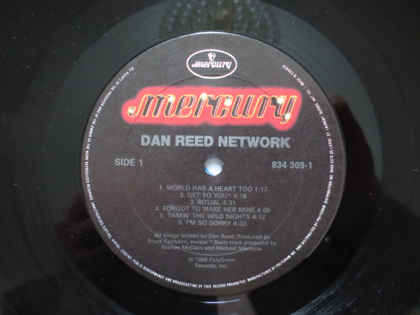 DAN REED, NETWORK Album, Dan Reed Album, Dan Reed Vinyl, Dan Reed Lp, Funk Metal Lp, Metal Album, Vinyl, 1988 Records