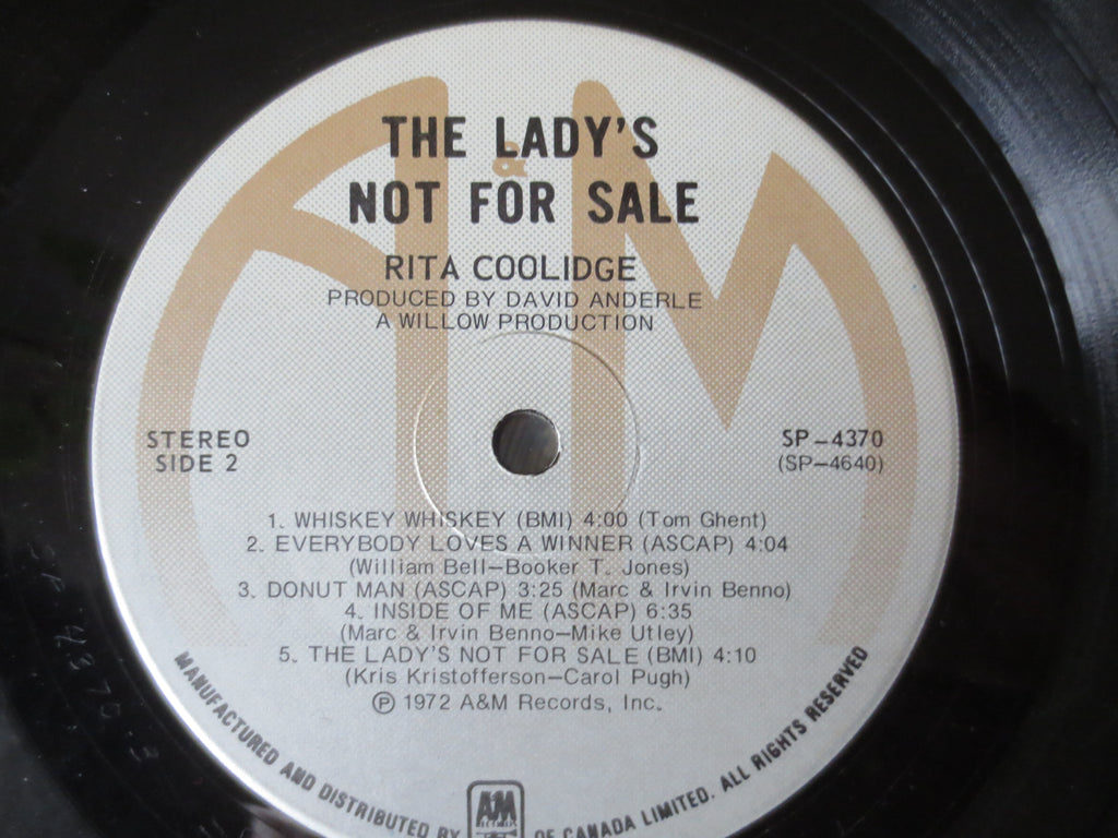 Rita Coolidge – The Lady's Not for Sale (1972) Vinyl LP