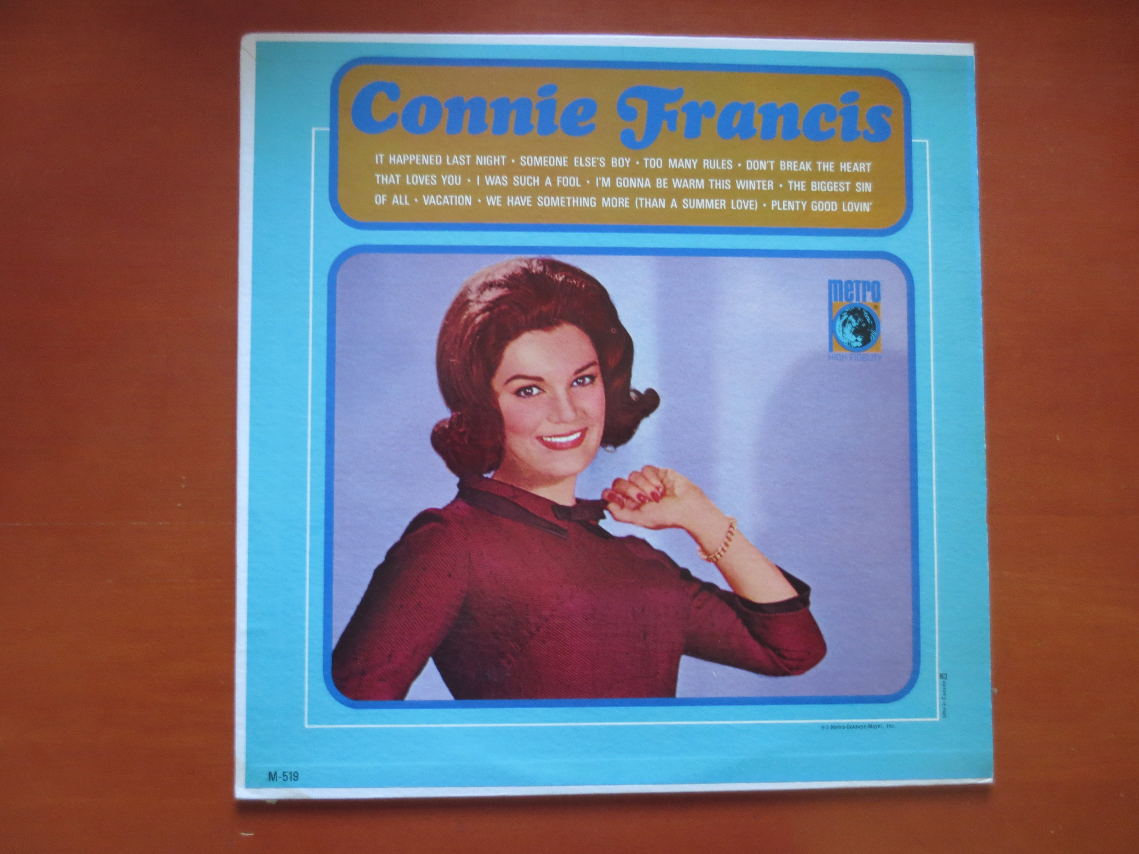 Connie Francis – Connie Francis (1964) Vinyl LP