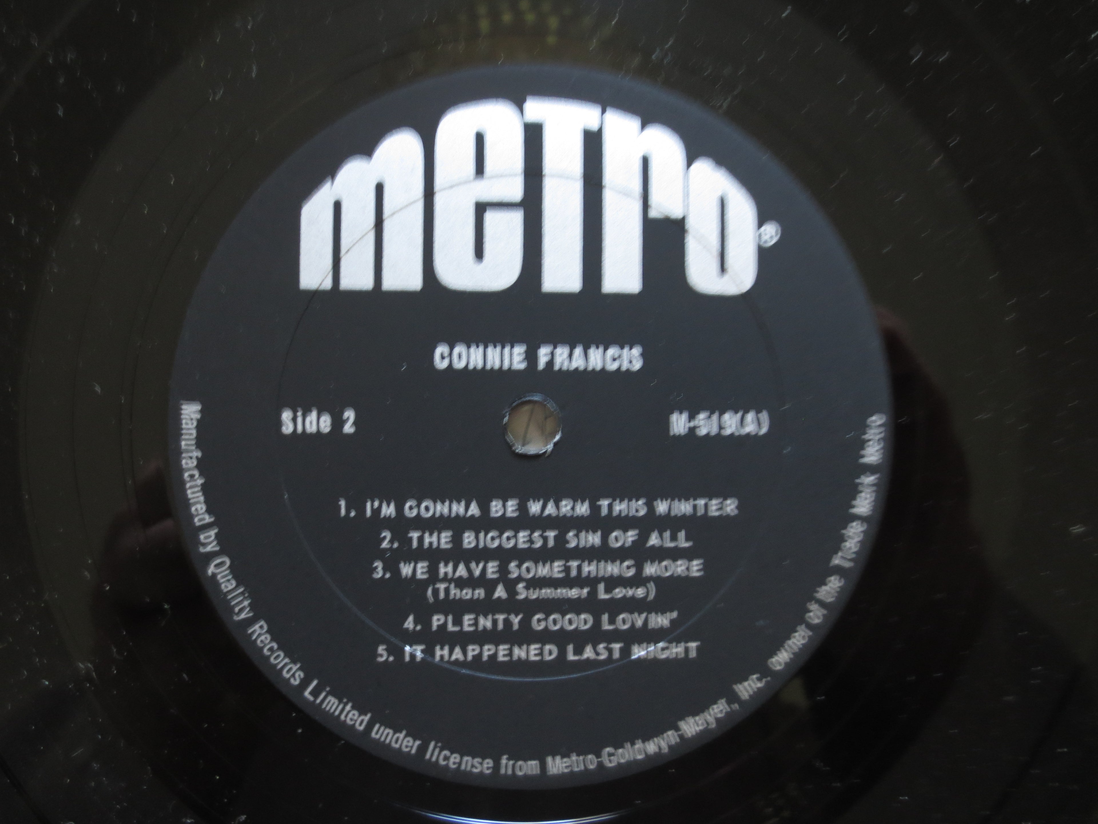 Connie Francis – Connie Francis (1964) Vinyl LP