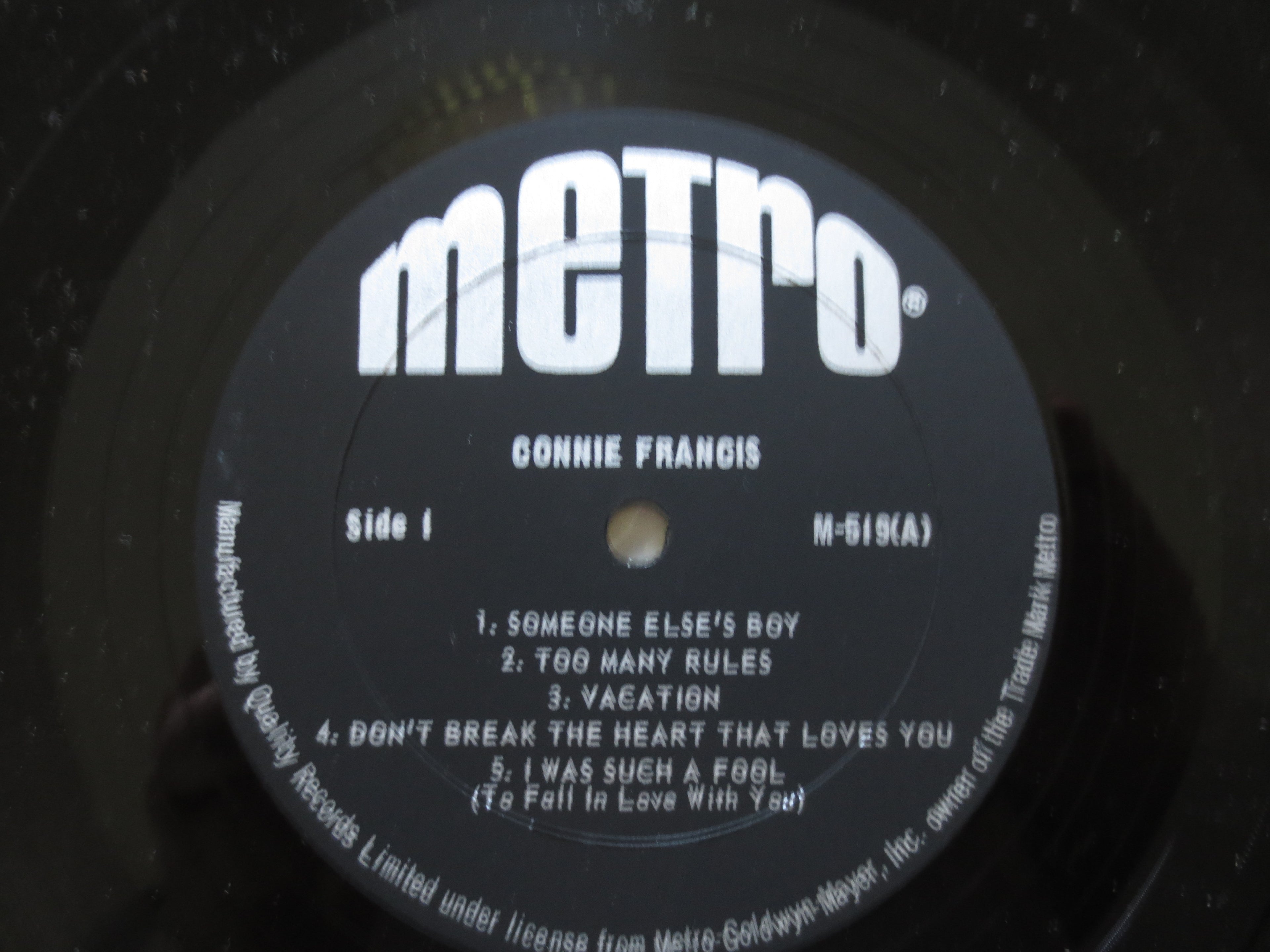 Connie Francis – Connie Francis (1964) Vinyl LP