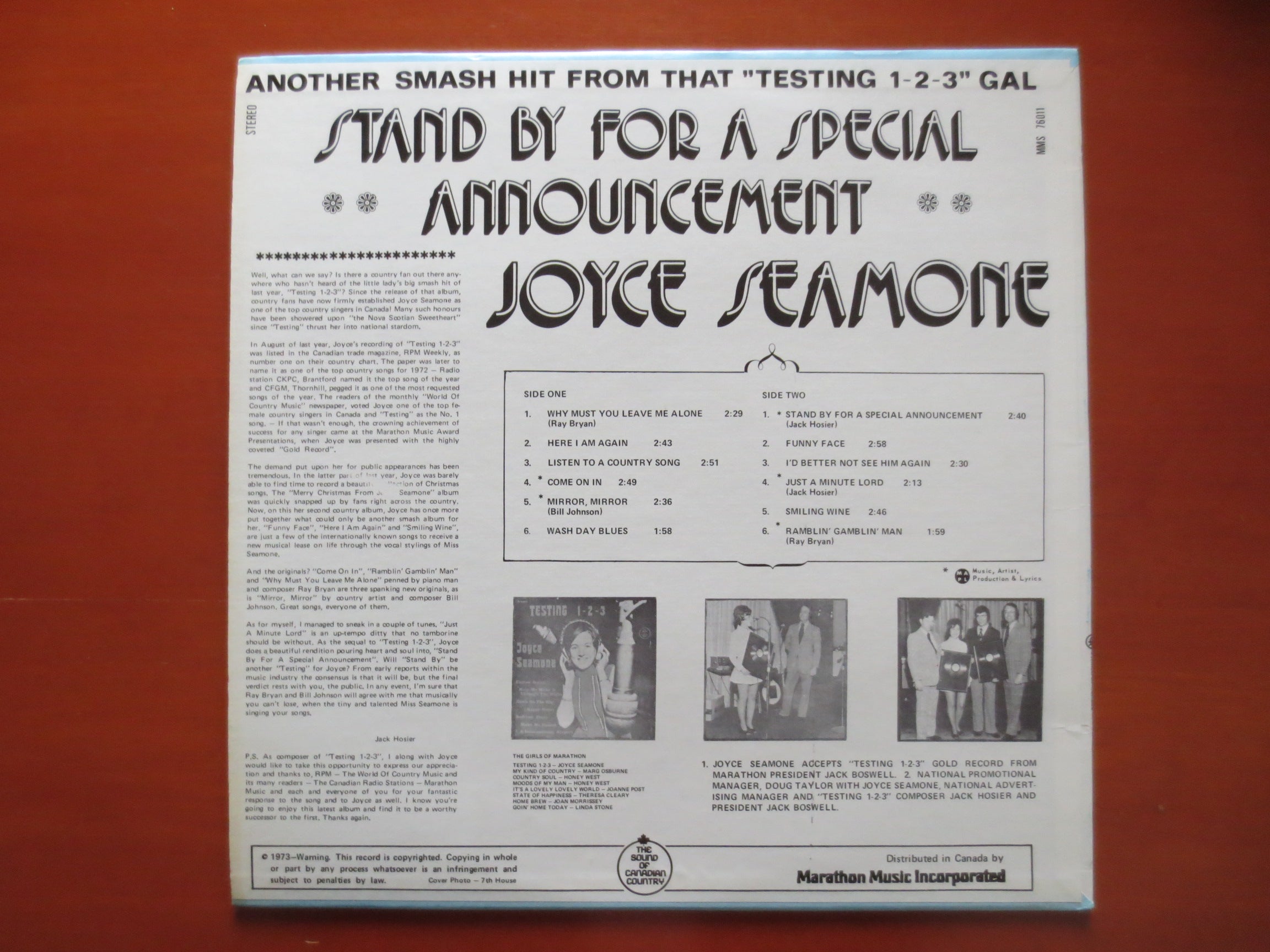 Joyce Seamone – Joyce Seamone (1973) Vinyl LP