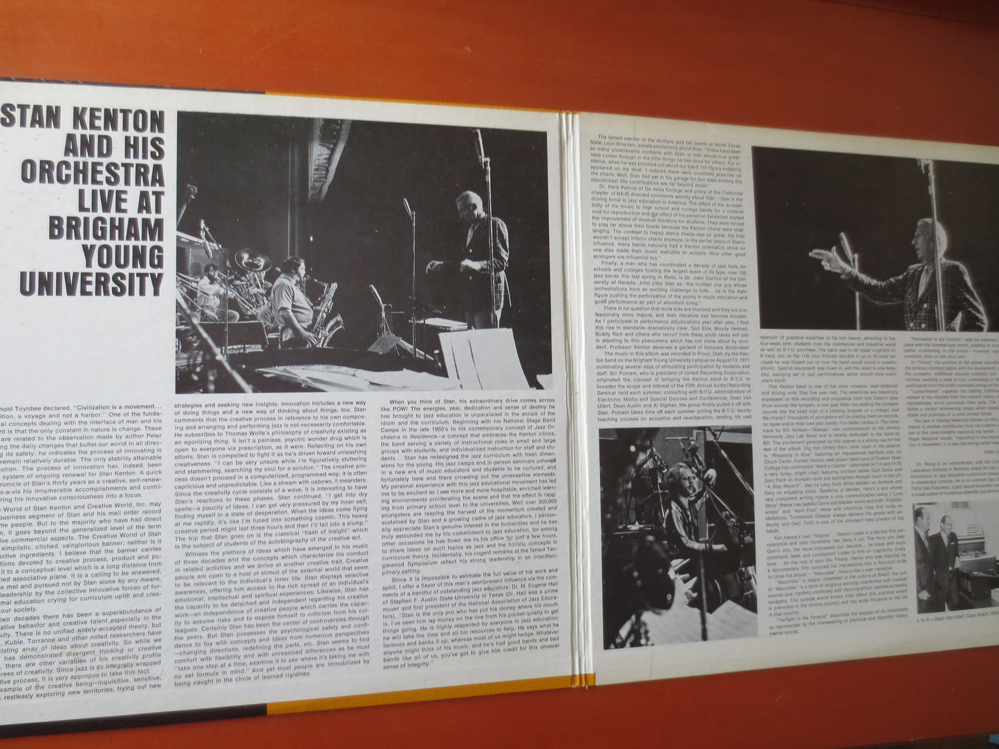 STAN KENTON, LIVE at Brigham Young, Stan Kenton Records, Stan Kenton Album, Stan Kenton Lp, Jazz Lp, Swing lp, 1972 Records
