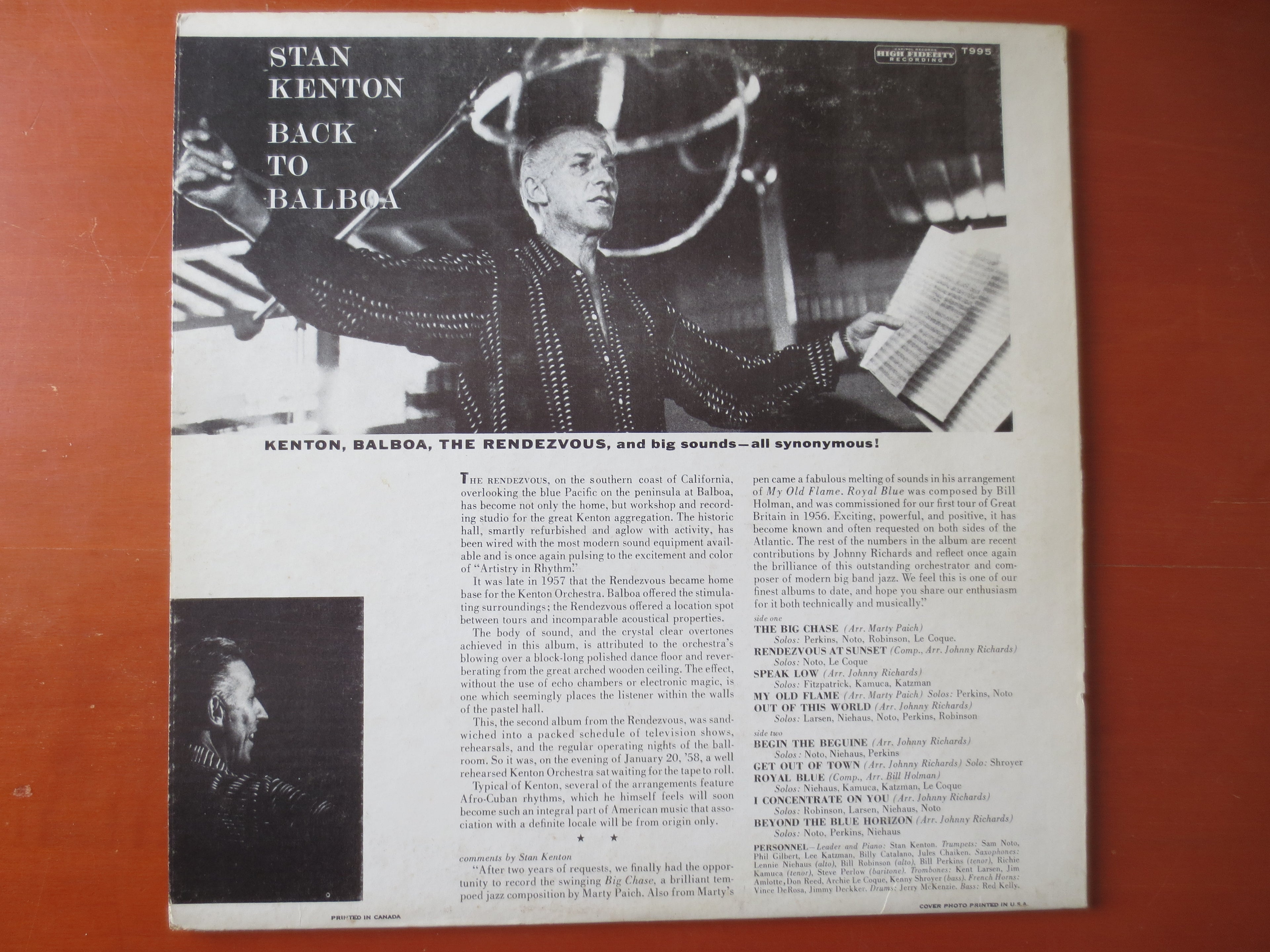 Stan Kenton – Back to Balboa (1958) Vinyl LP