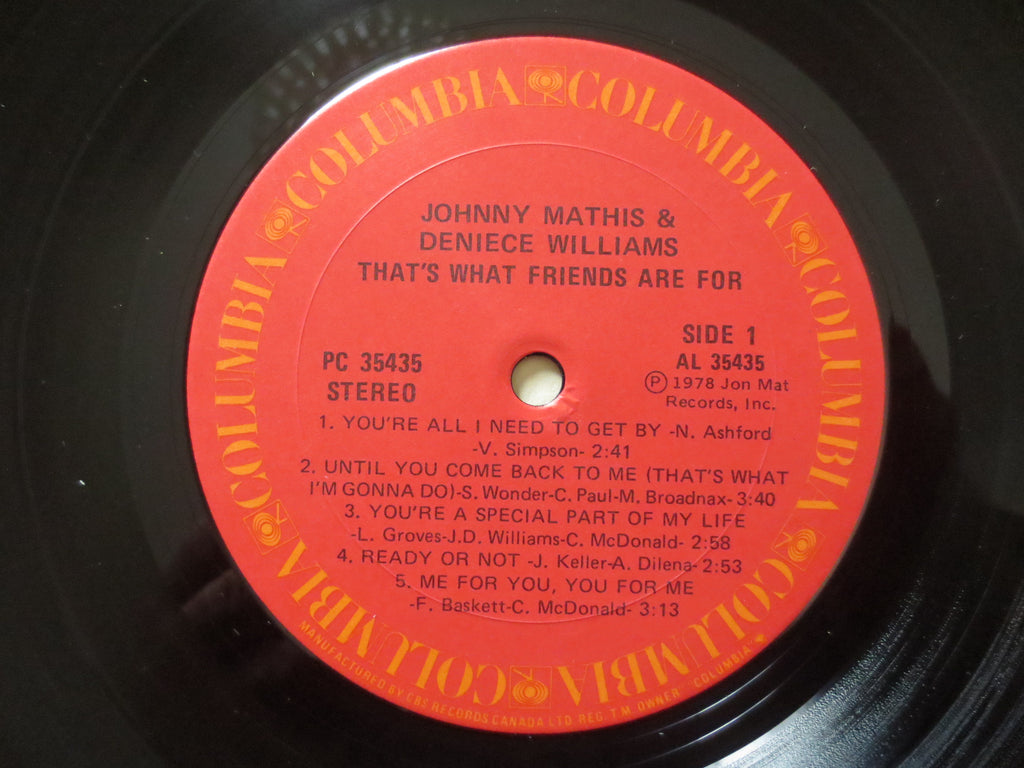 Johnny Mathis & Deniece Williams – That's What Friends Are For (1978) Vinyl LP