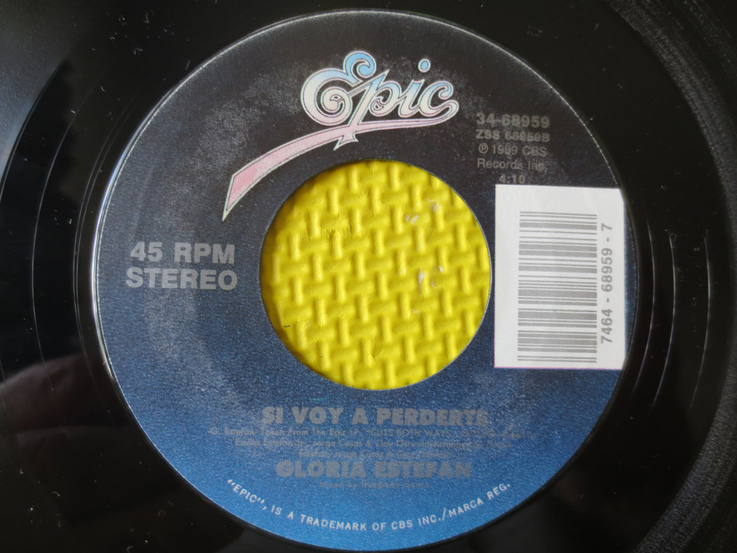 GLORIA ESTEFAN, Don't WANNA Lose You, 45 Rpm, Pop Record, Pop Album, Pop Vinyl, Record Vinyl, Vinyl Record, 1989 Records