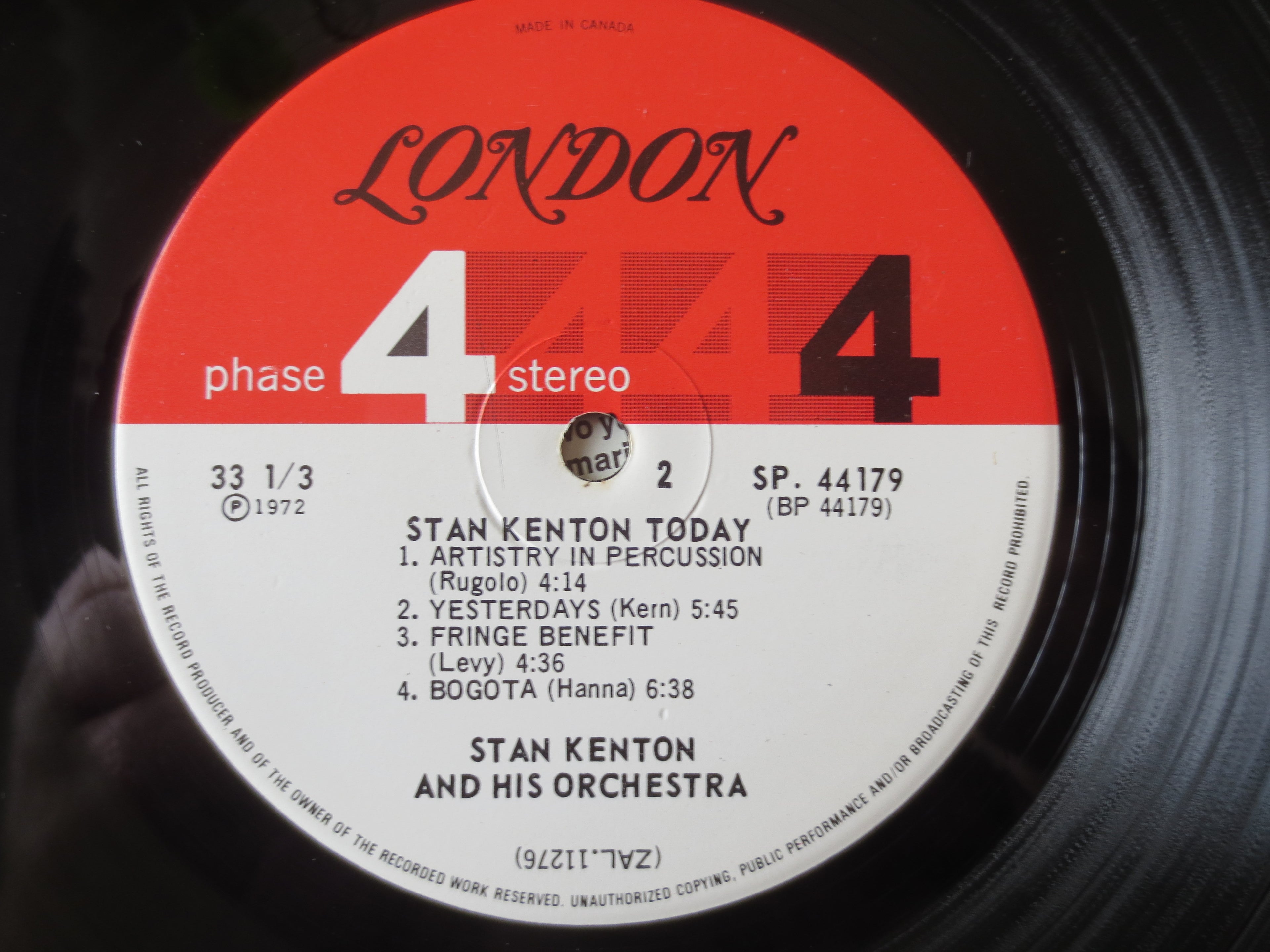 Stan Kenton – Today (1972) Vinyl 2xLP
