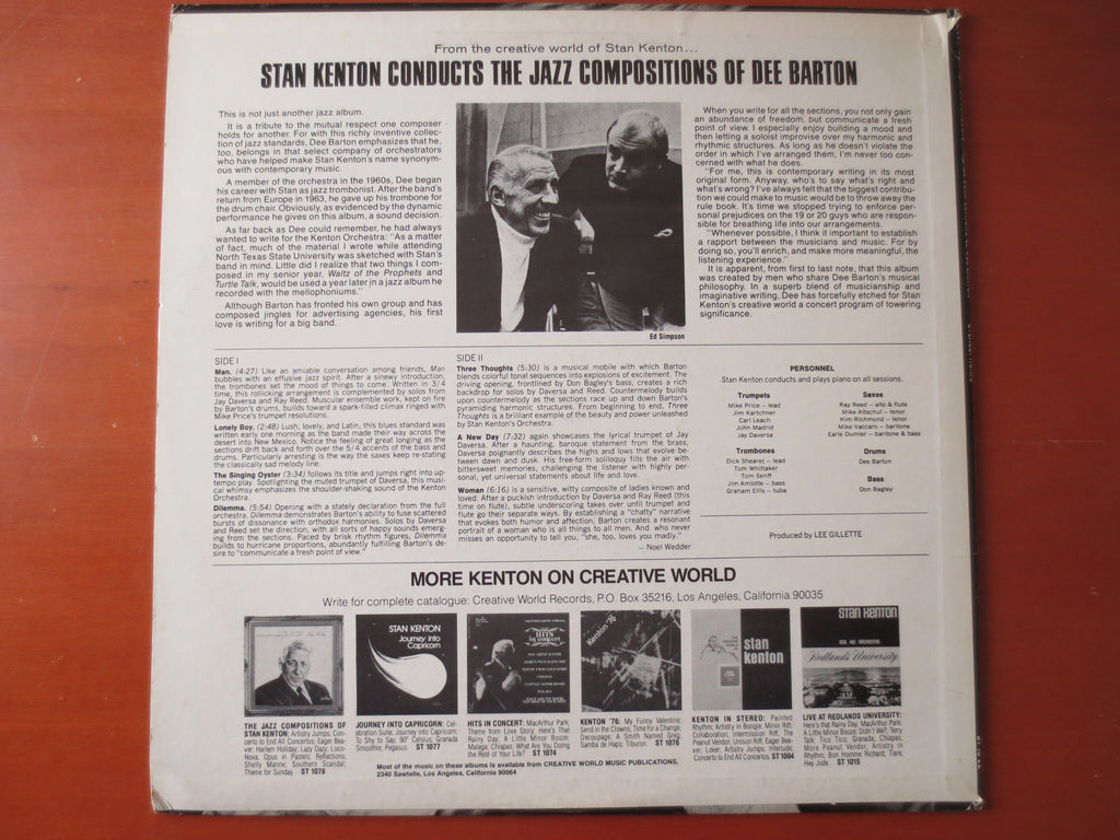 Stan Kenton – The Jazz Compositions of Dee Barton (1970) Vinyl LP