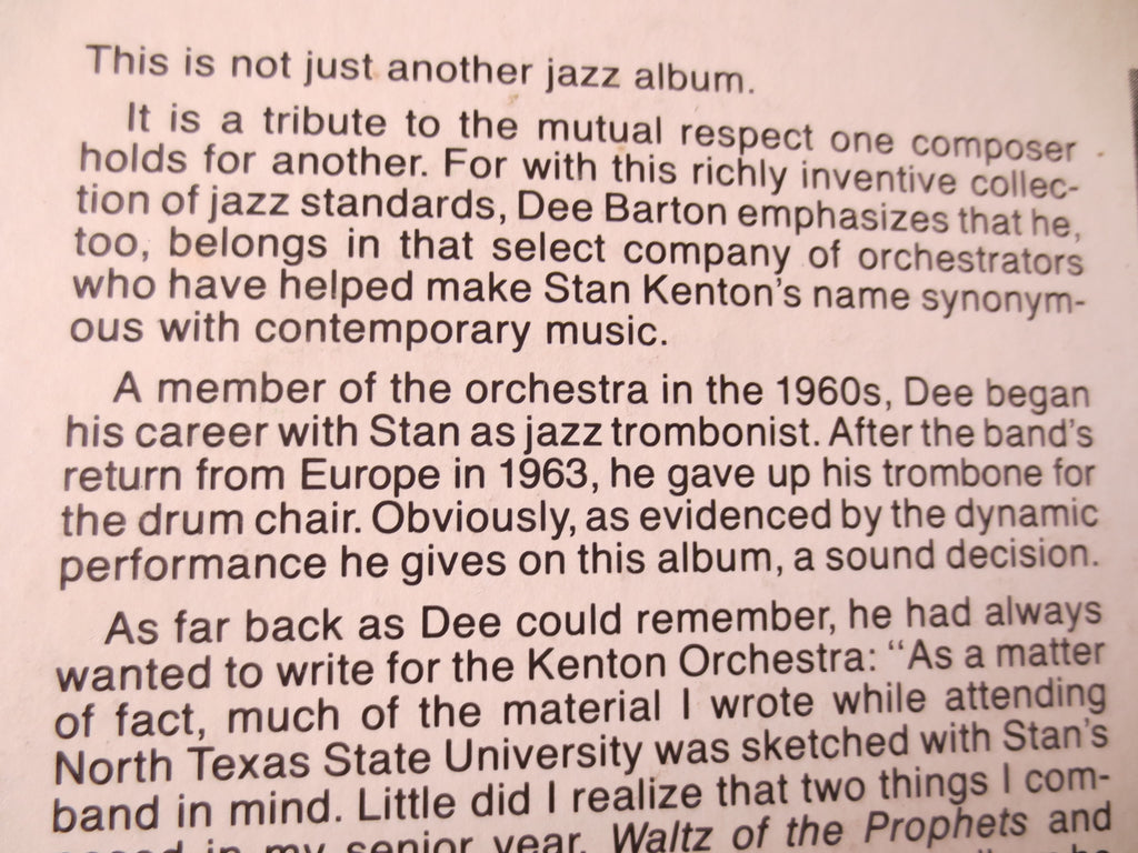 Stan Kenton – The Jazz Compositions of Dee Barton (1970) Vinyl LP