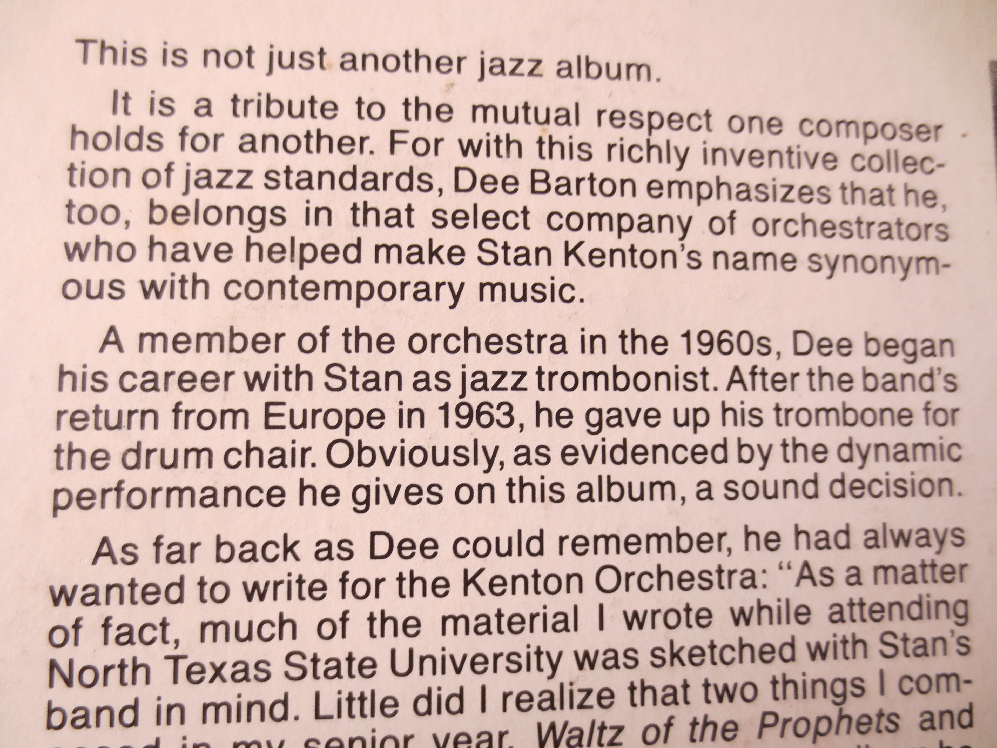 Stan Kenton – The Jazz Compositions of Dee Barton (1970) Vinyl LP