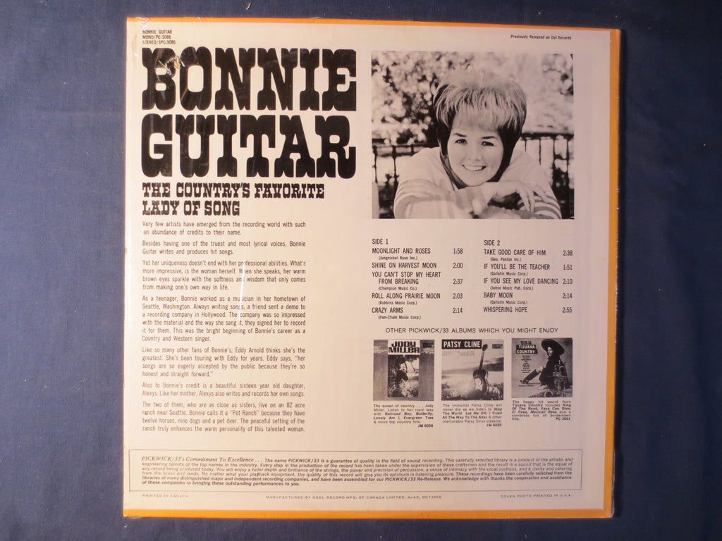 Bonnie Guitar – The Country's Favorite Lady of Song (1968) Vinyl LP