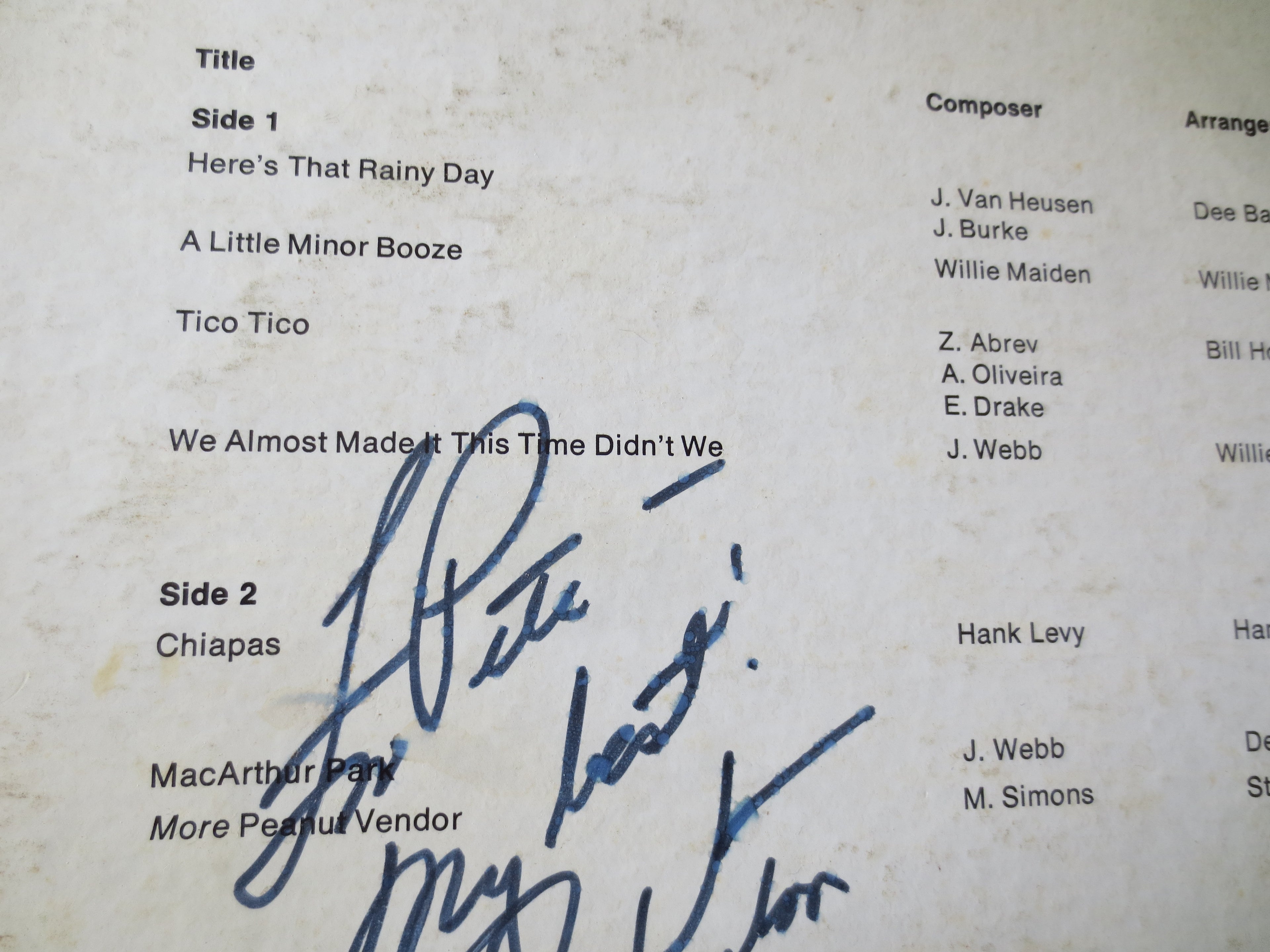 Stan Kenton & His Orchestra – Live at Redlands University (1970) Vinyl 2xLP — Autographed