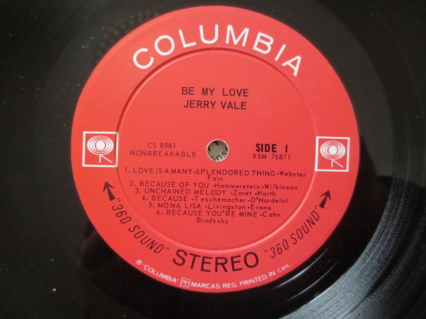 JERRY VALE, JERRY Vale Album, Jerry Vale Vinyl, Jerry Vale Lp, Vintage Vinyl, Vinyl Album, Pop Album, 1964 Records