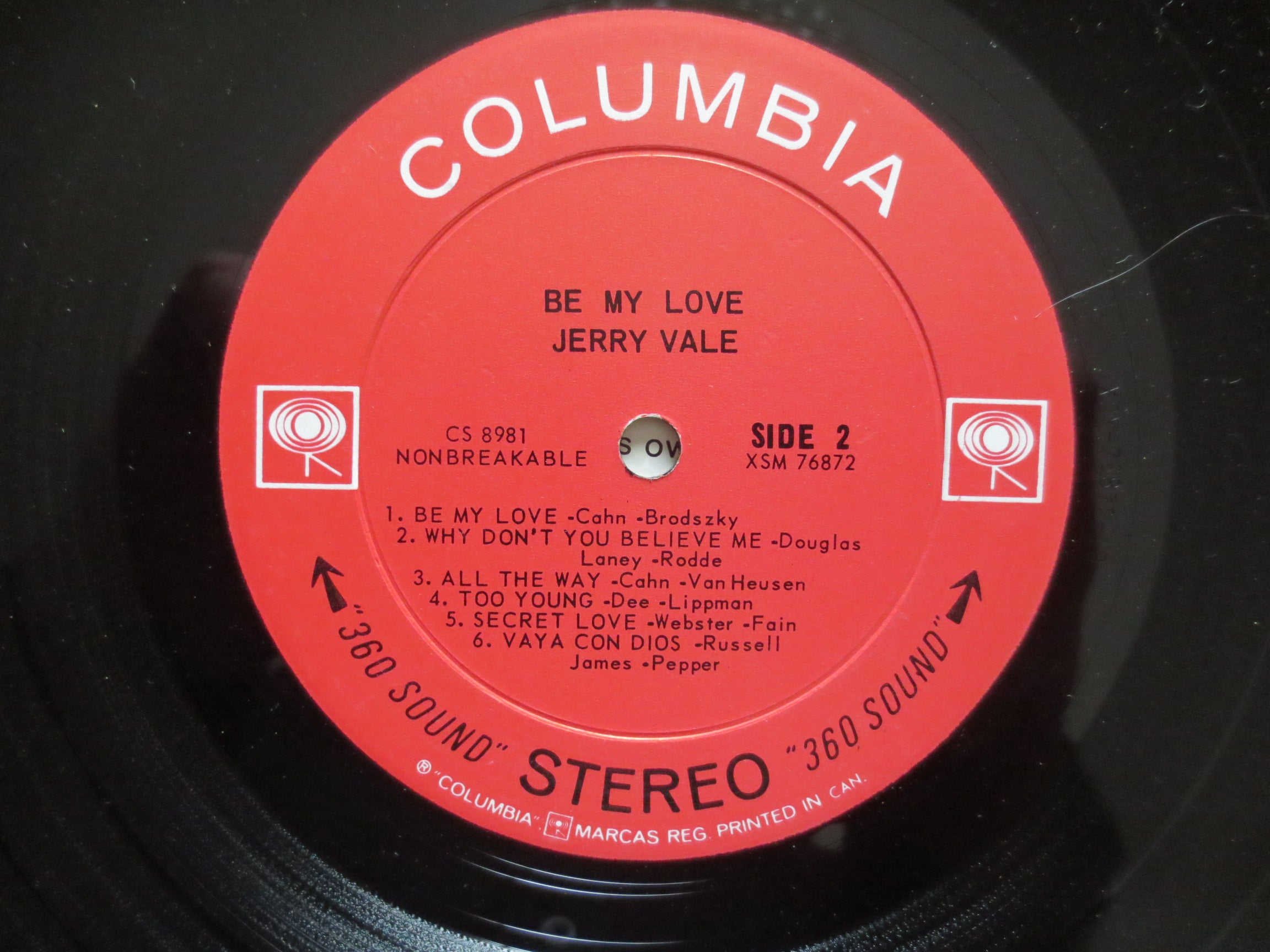 Jerry Vale – Be My Love (1964) [Vinyl LP]