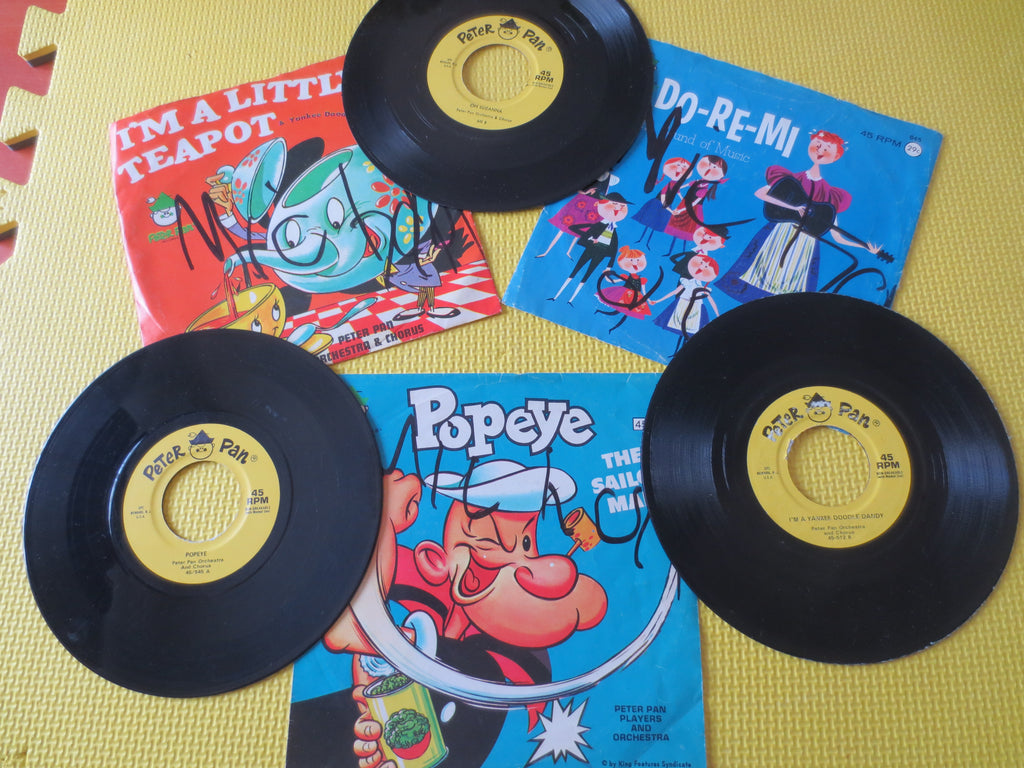 Lot of 3 KIDS RECORDS, Peter Pan, Children's Songs